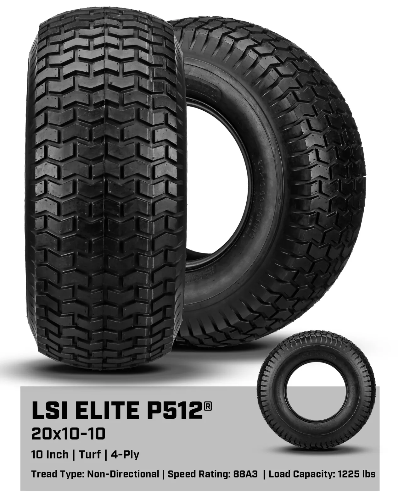 RM Cart 20x10-10 LSI Elite Turf Tires Set of 4 image 4