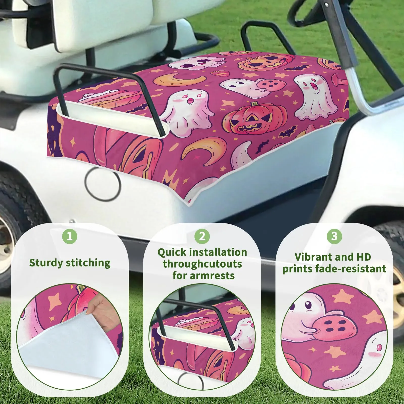 Tiveruda Golf Cart Seat Cover for Double Seats, 51 x 31 in image 3