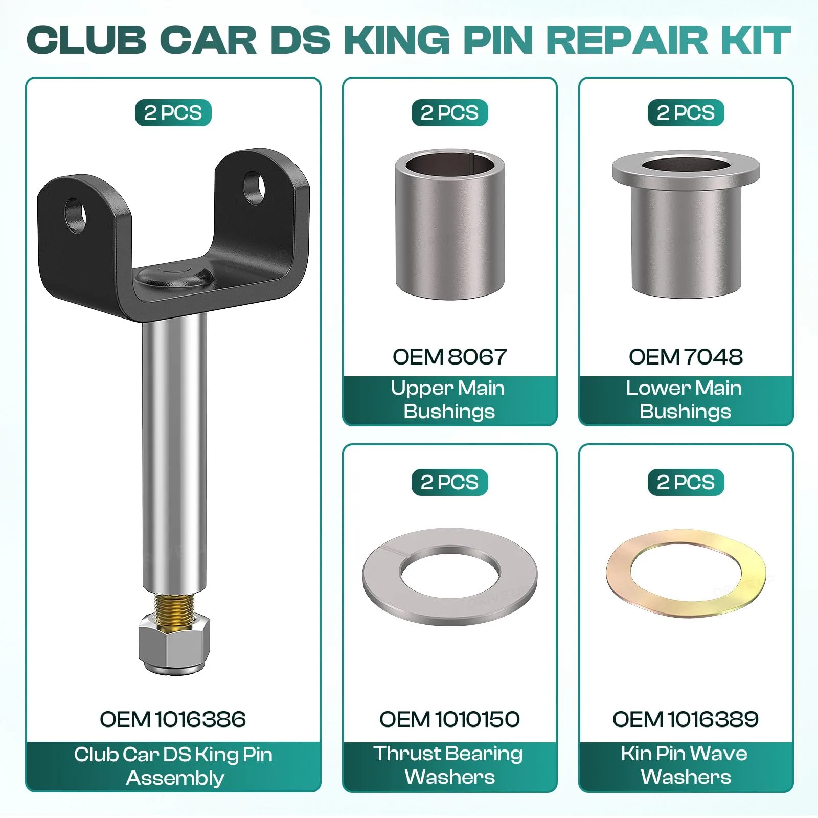 DRIVE UP King Pin Repair Kit for Club Car DS DU00242 image 4