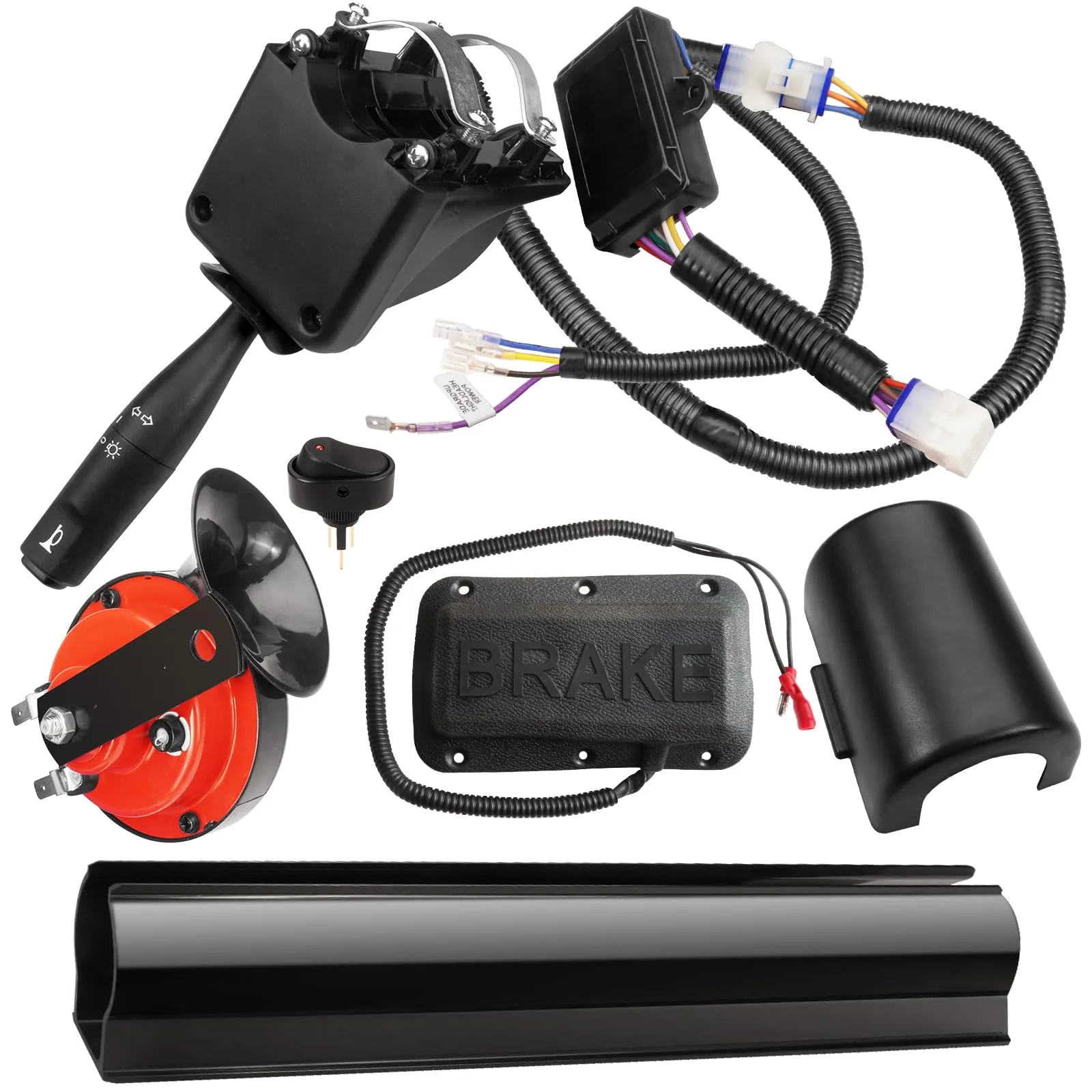 SUPGCPER LB-2025 12V Golf Cart Turn Signal & Horn Kit with 9-Pin Plug