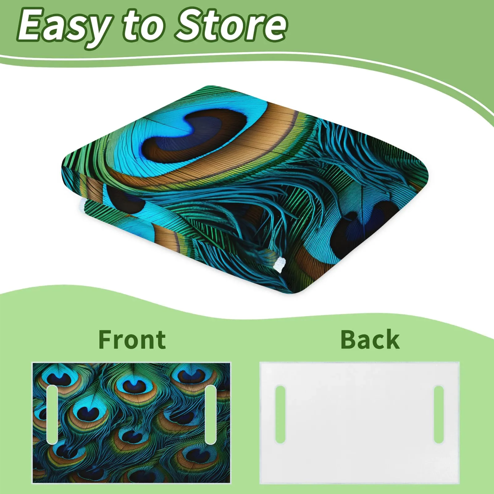 Tiveruda Peacock Golf Cart Seat Cover for Double Seats image 4