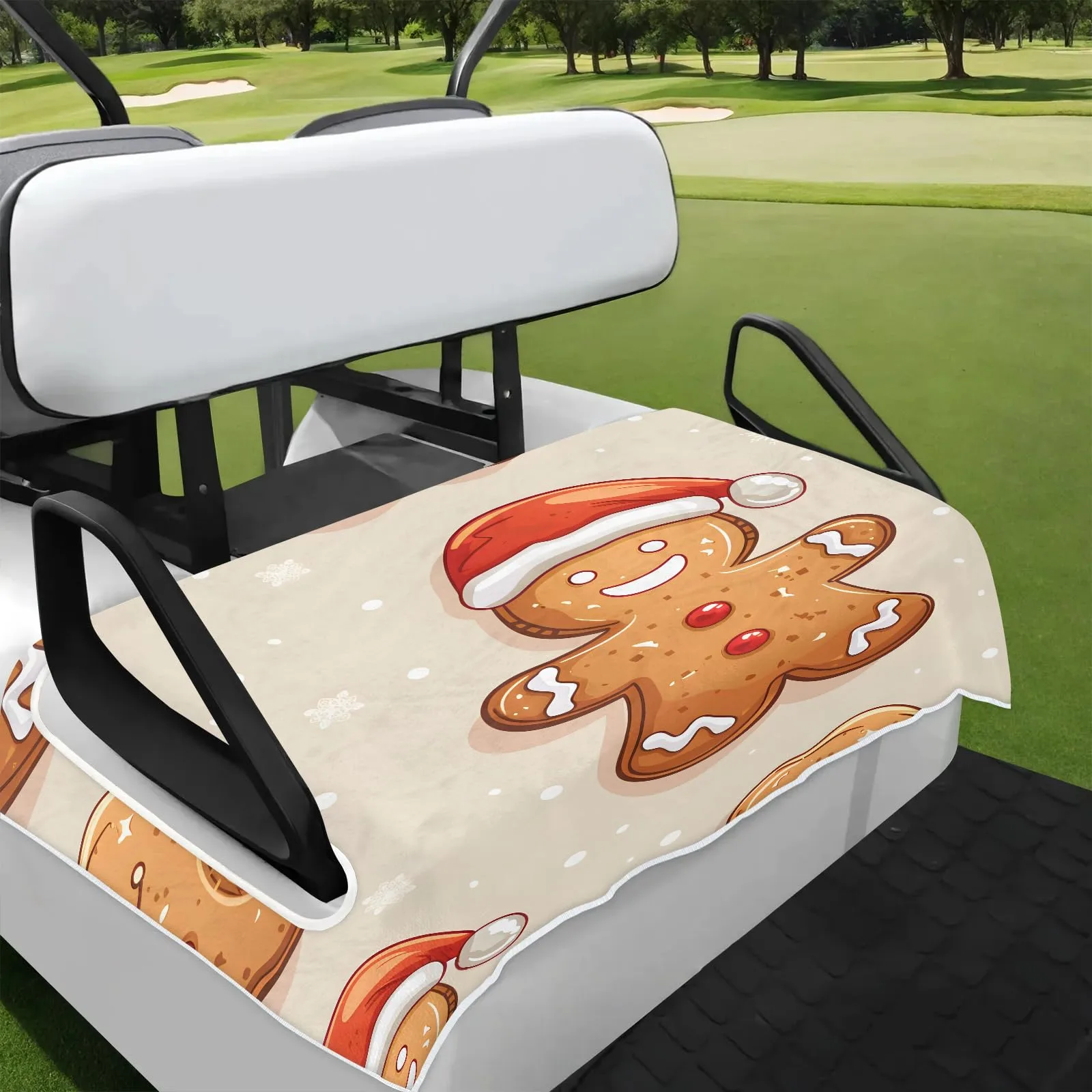 Tiveruda Gingerbread Hat Golf Cart Seat Cover