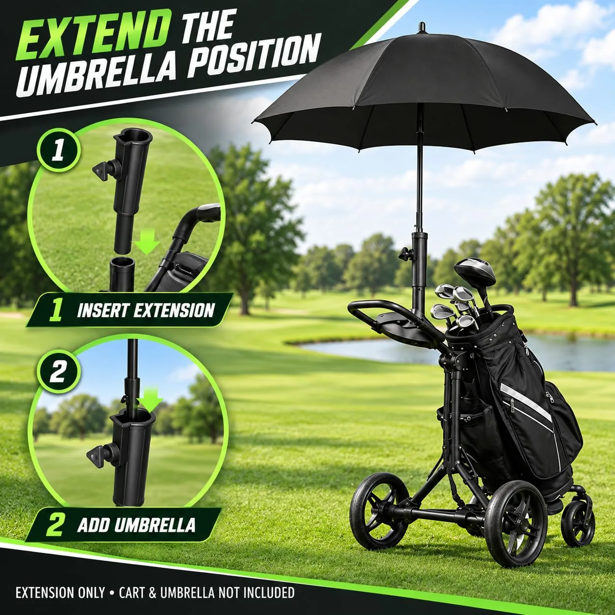 KRHQXW Umbrella Holder Extension — 6 Inch Riser, Fits 1 3/8" Openings image 3