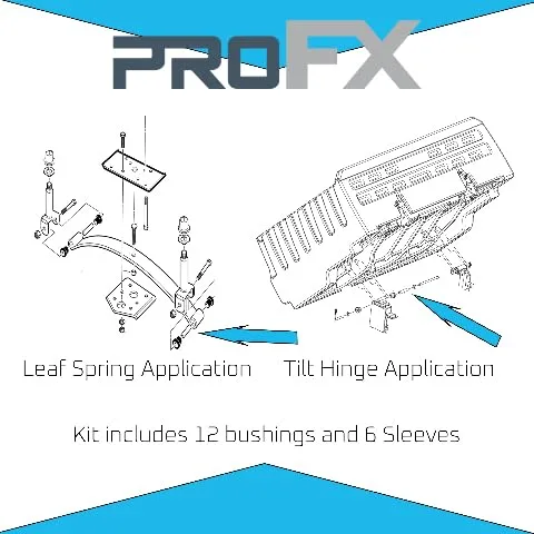 PROFX PFX5017 Golf Cart Leaf Spring Bushing Kit image 4