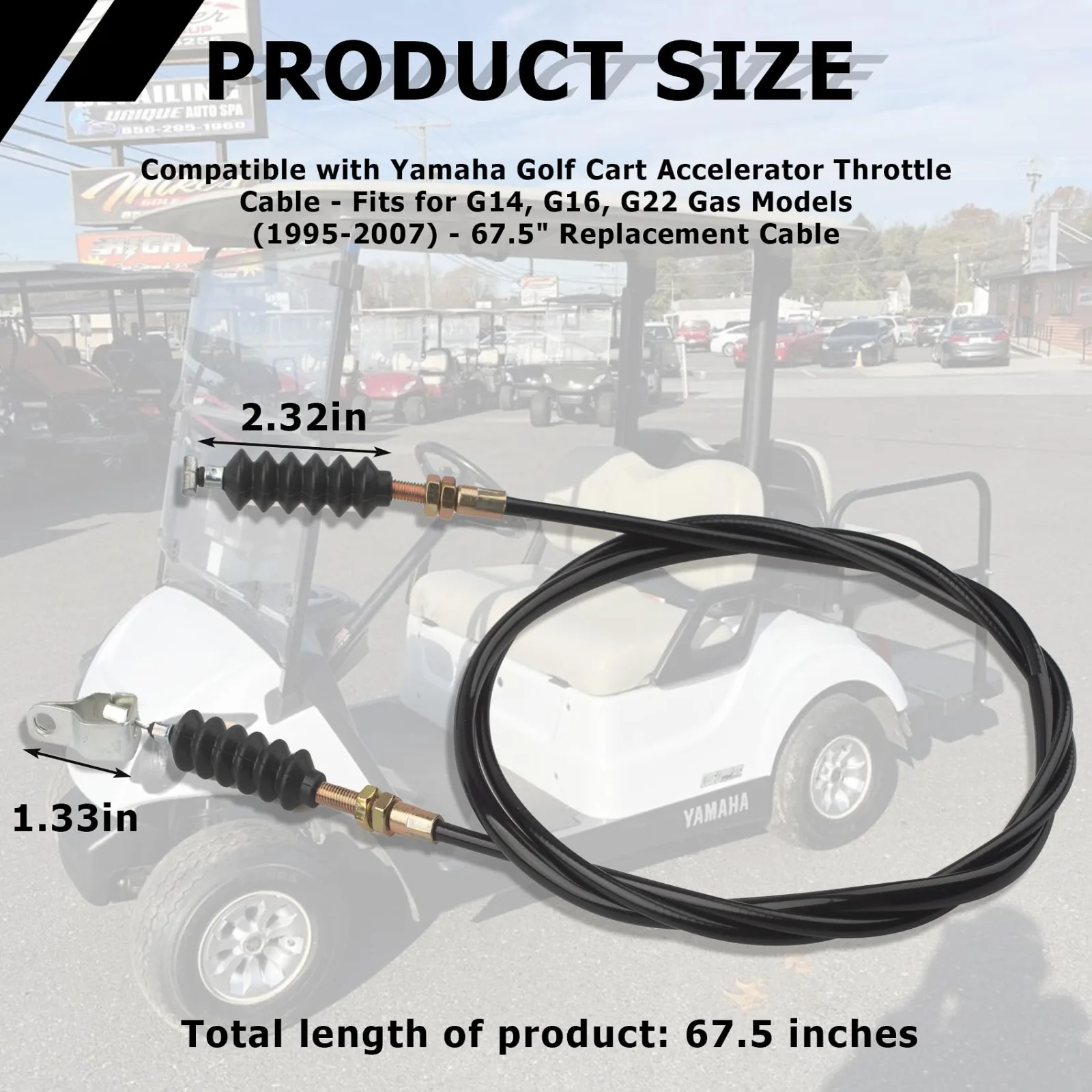 Valorup W2 Accelerator Throttle Cable for Yamaha G14-G22 image 2
