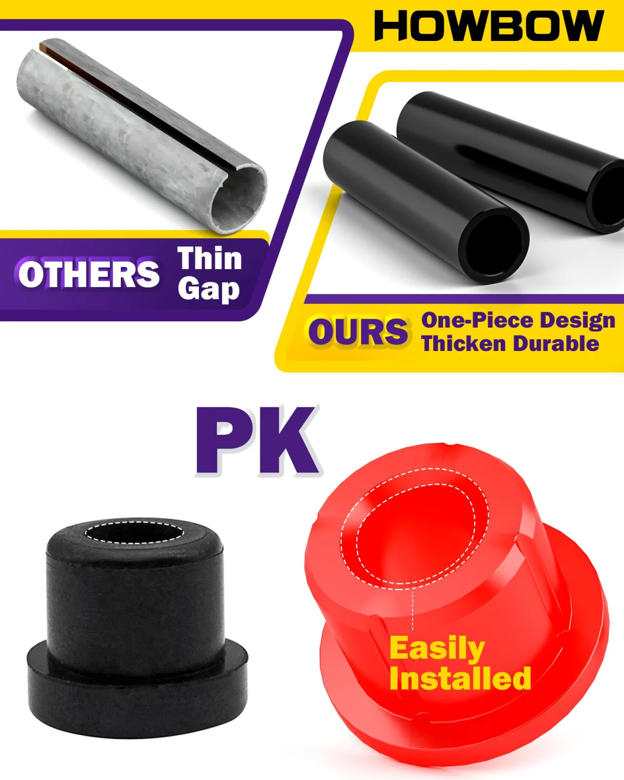 HOWBOW Club Car Precedent Front Bushing Kit 106-006-06-1119 image 3