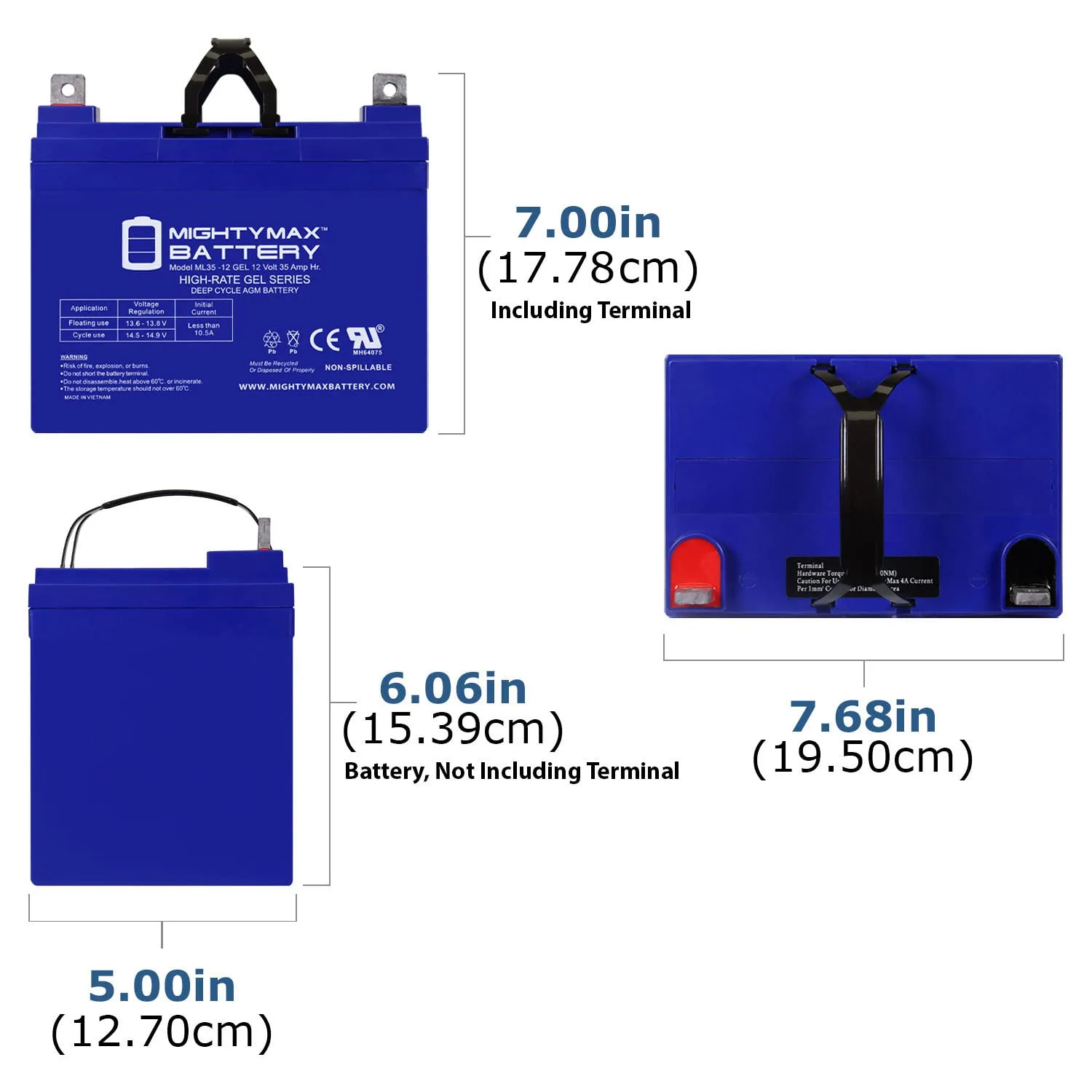 Mighty Max 12V 35Ah GEL Battery Pack for Kangaroo TG-31 image 2