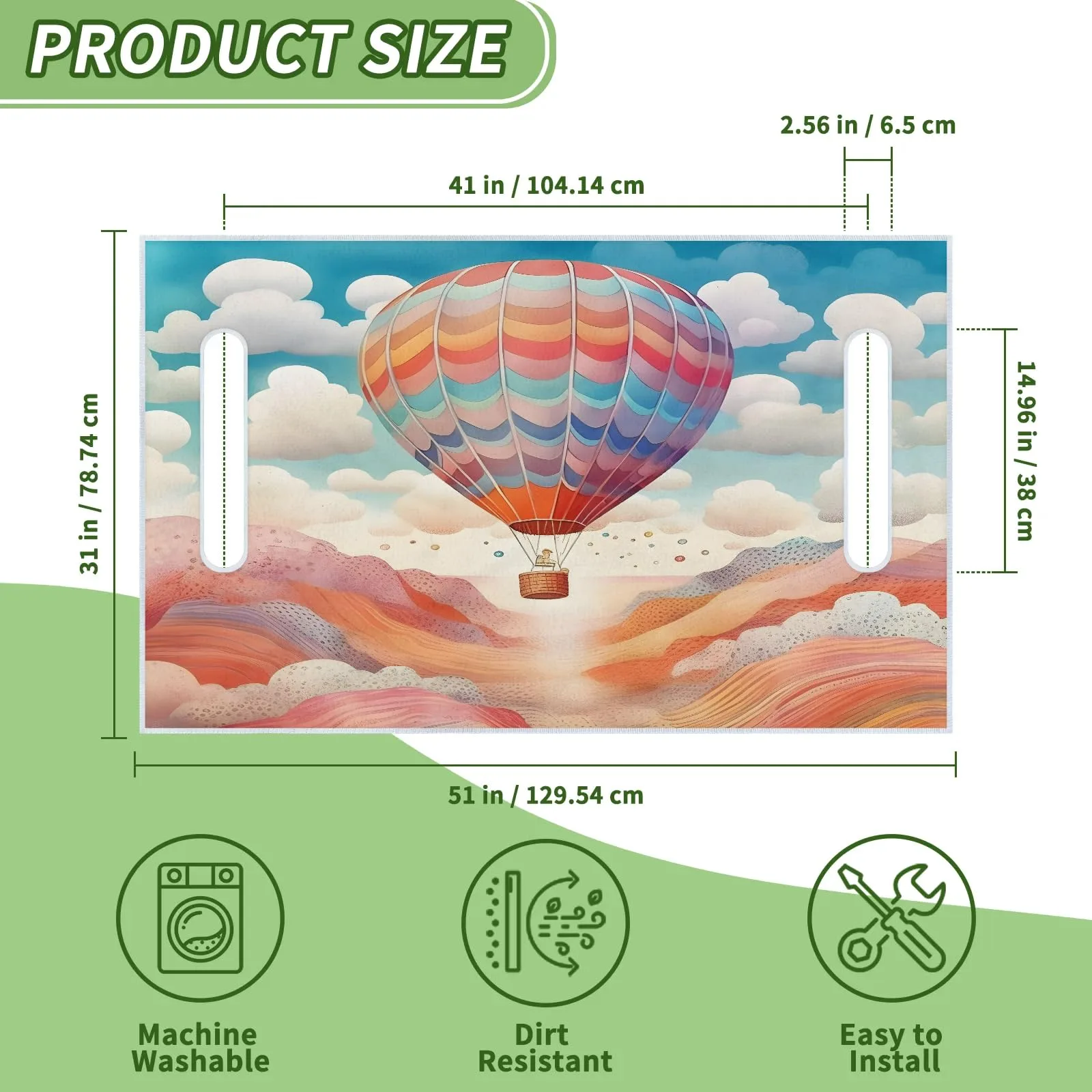 Tiveruda Hot Air Balloon Golf Cart Seat Cover Blanket image 2