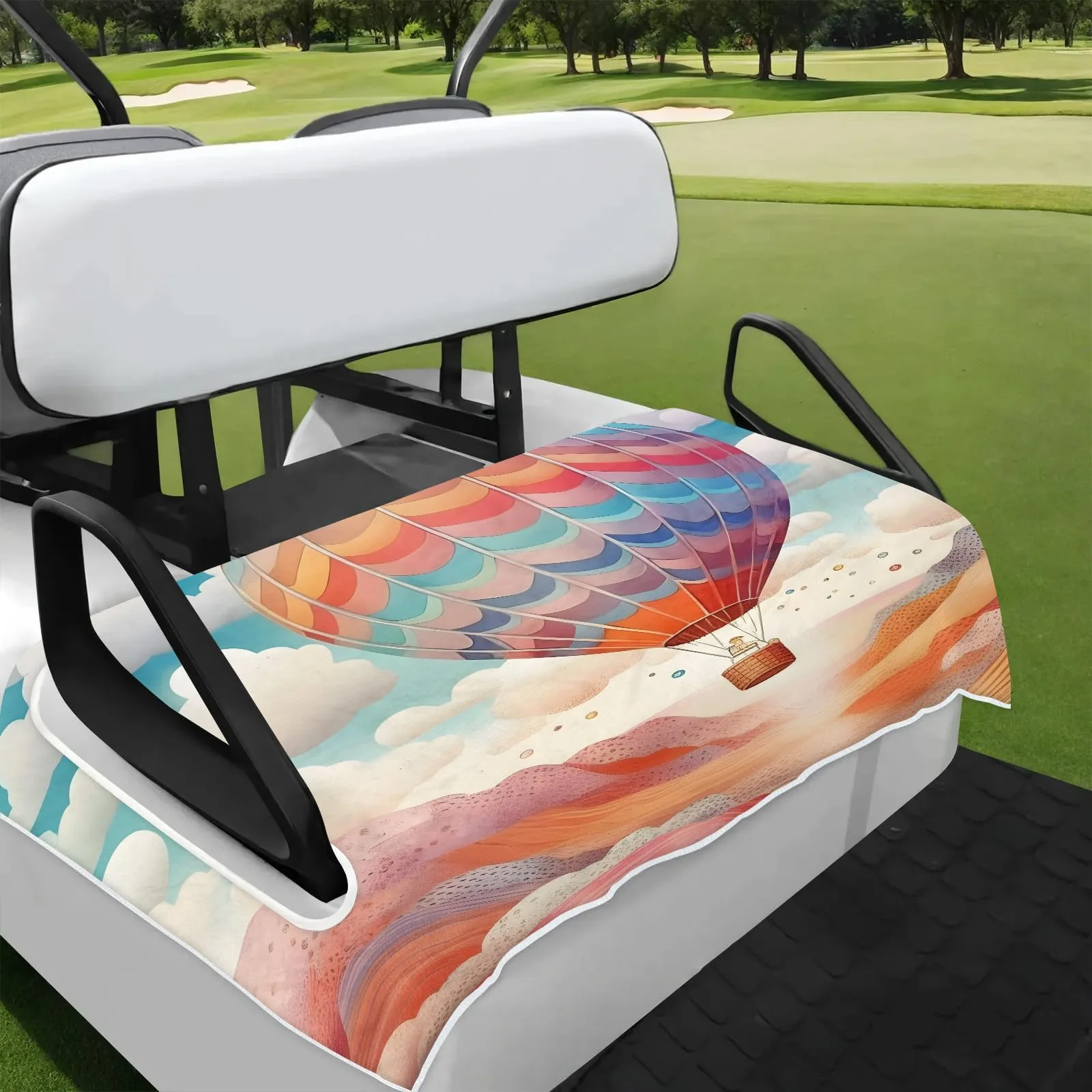 Tiveruda Hot Air Balloon Golf Cart Seat Cover Blanket