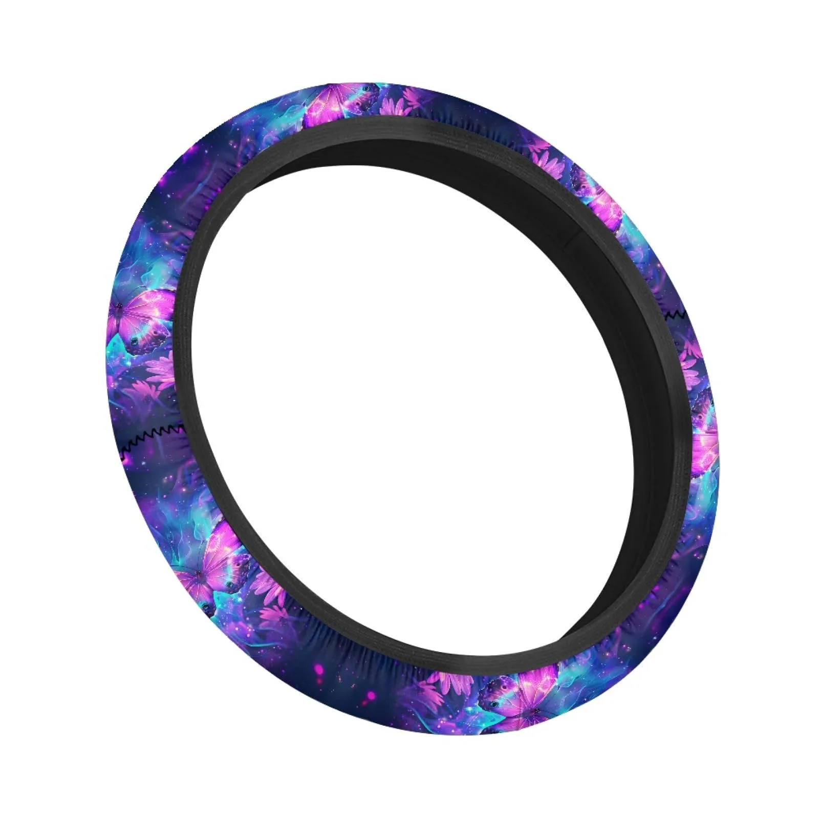 INSTANTARTS Purple Butterfly Golf Cart Steering Wheel Cover image 2