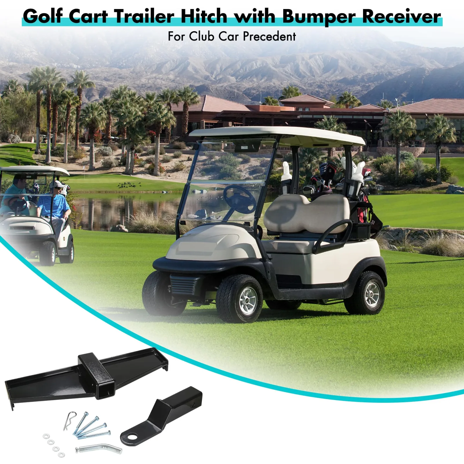 10L0L Trailer Hitch for Club Car Precedent 00413-B image 2
