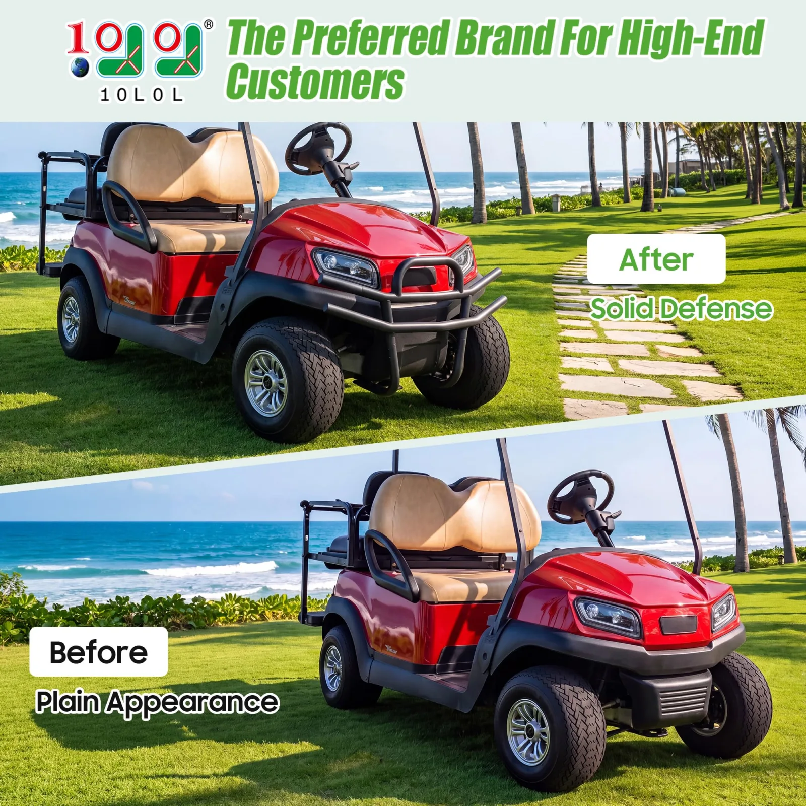 10L0L Front Brush Guard for Club Car Tempo image 2