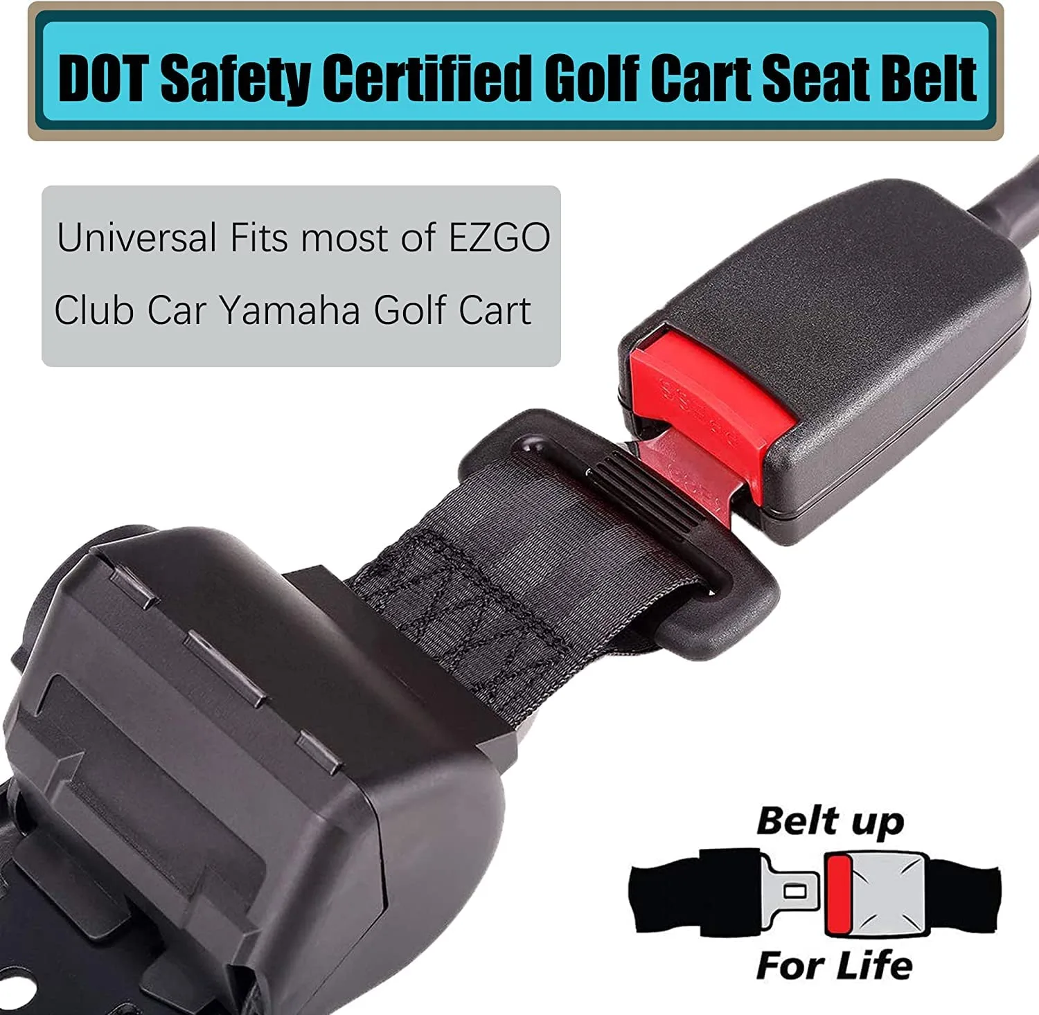 10L0L Y08-B Golf Cart Seat Belt Kit for 4-Passenger Carts image 4