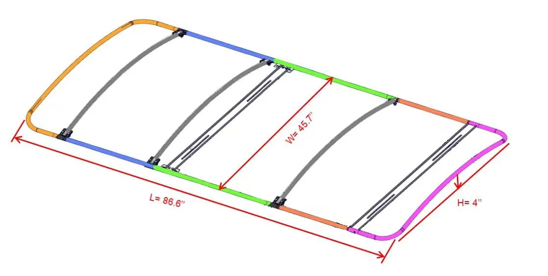 ACED Parts 86-Inch Canvas Roof for Club Car DS image 2