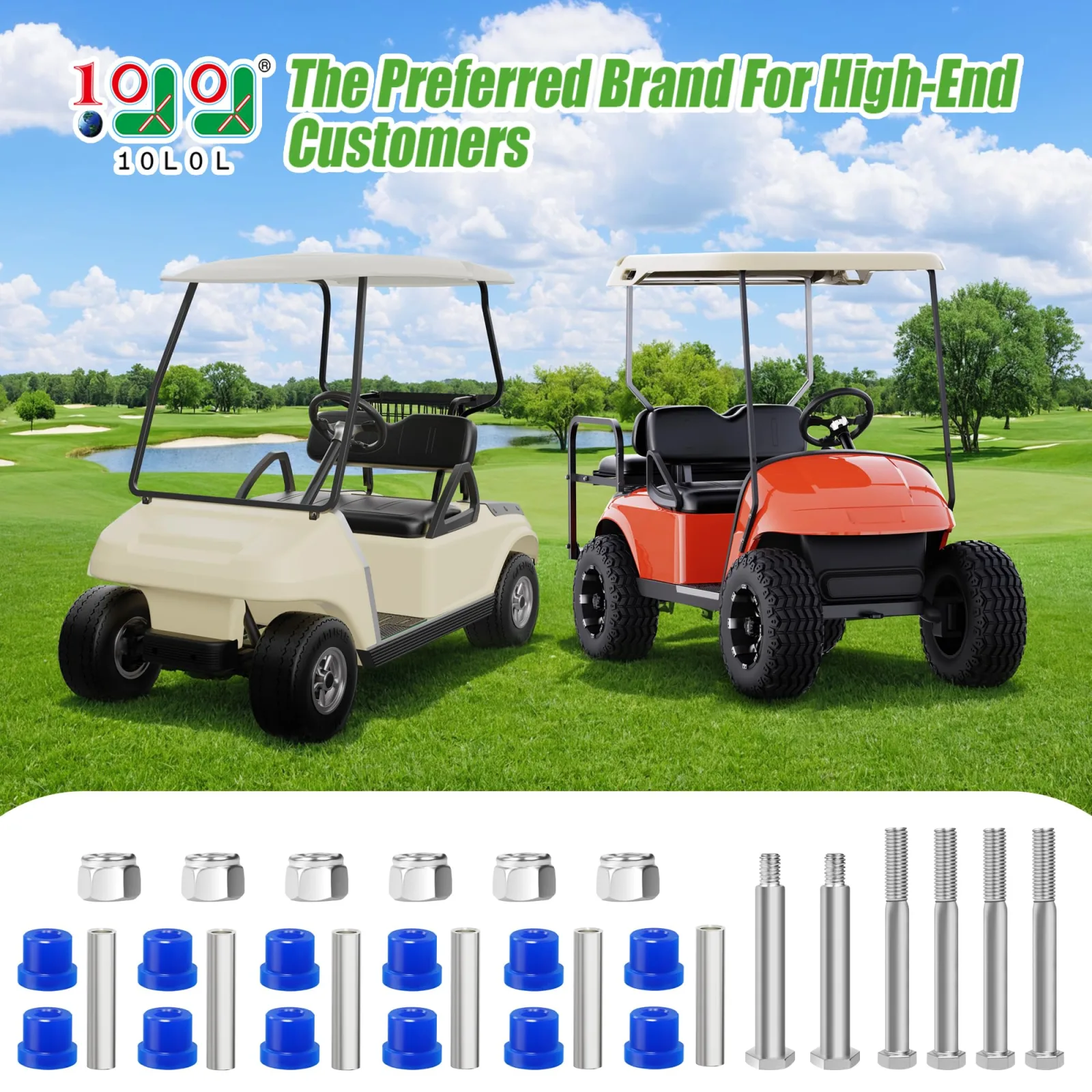 10L0L Spring Bushing Kit for Club Car DS & E-Z-GO TXT/Medalist — 70289-G02 image 2