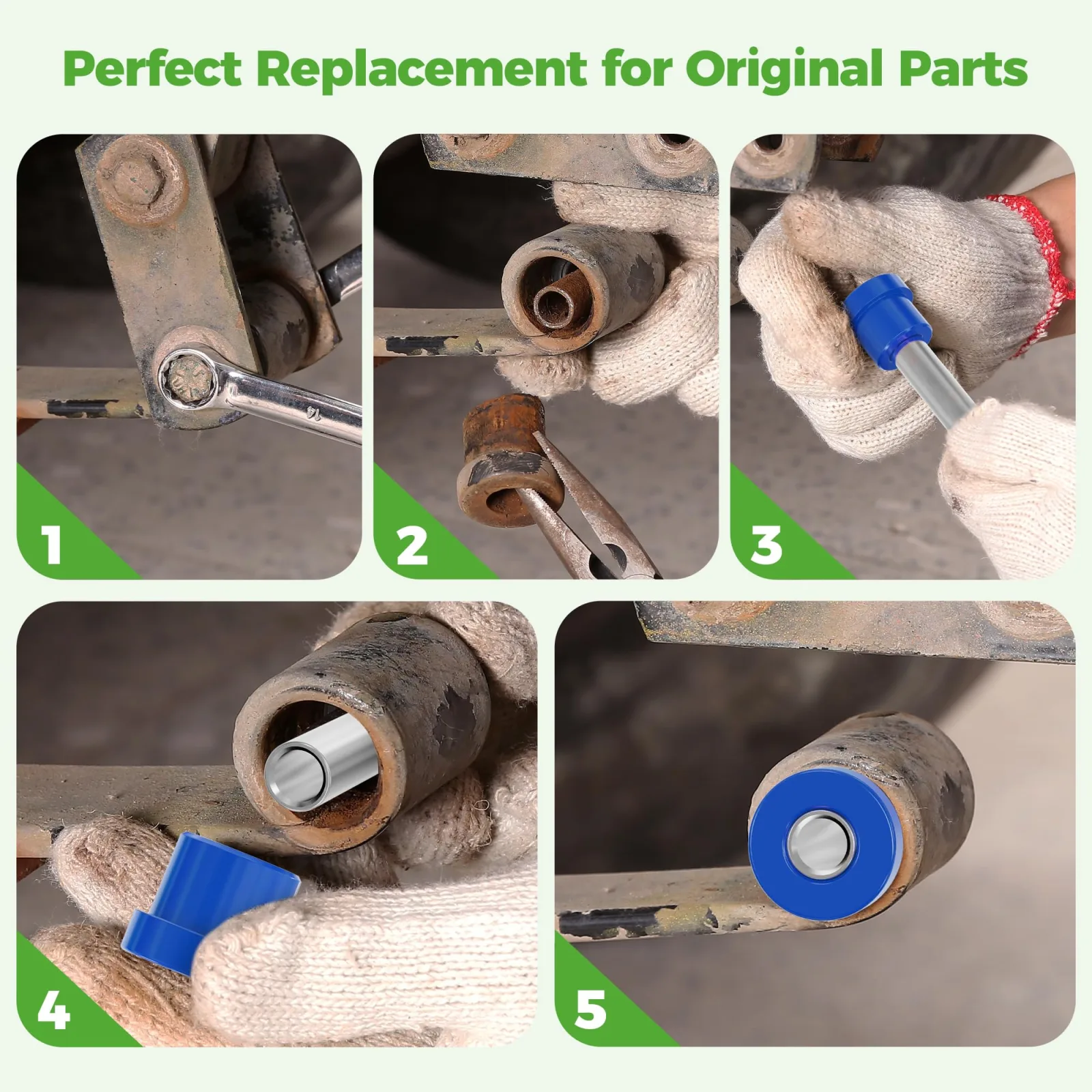 10L0L Spring Bushing Kit for Club Car DS & E-Z-GO TXT/Medalist — 70289-G02 image 3