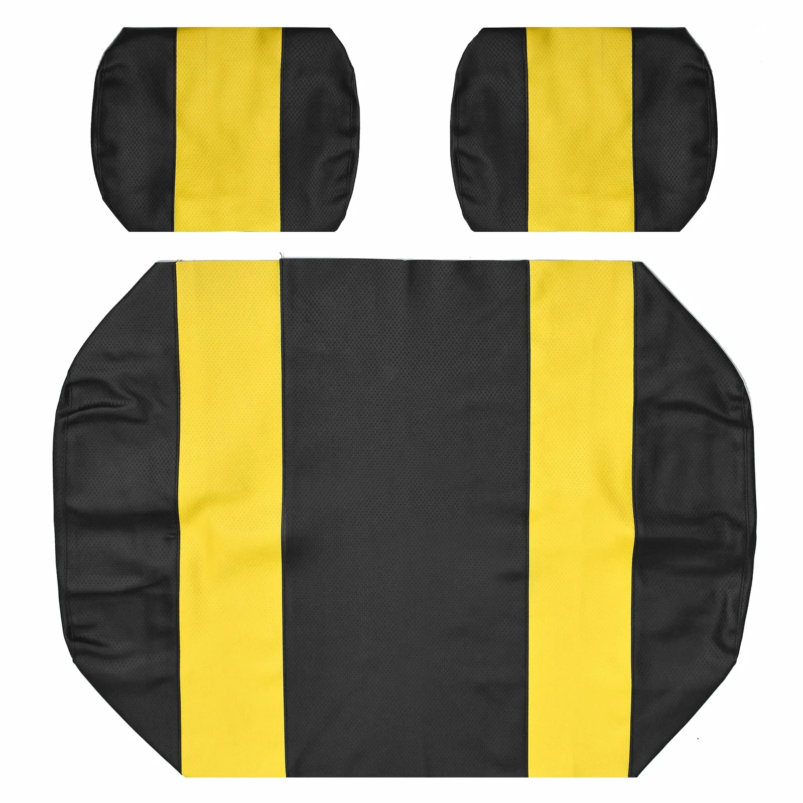 E-Z-GO Marathon Golf Cart Seat Covers Black & Yellow image 2