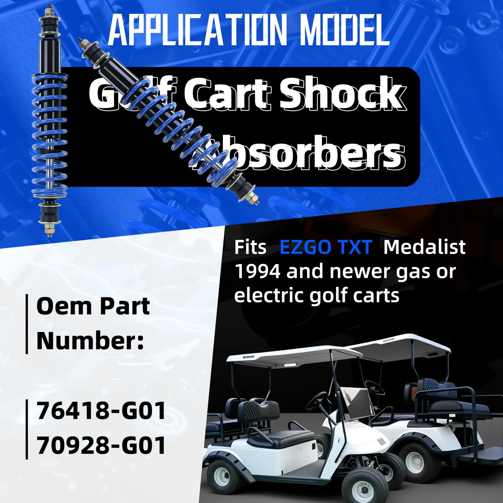 Mixopoly Shock Absorber Set for E-Z-GO TXT and Medalist image 3