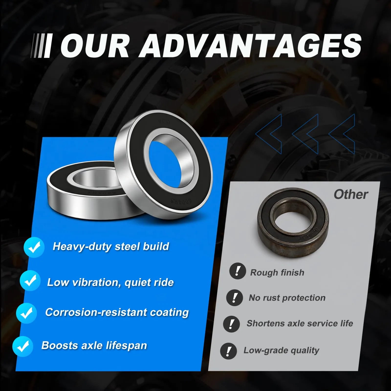 Mixopoly E-Z-GO Rear Axle Bearing and Seal Kit image 4