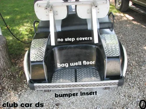 Club Car DS Diamond Plate Rear Bumper Insert image 3
