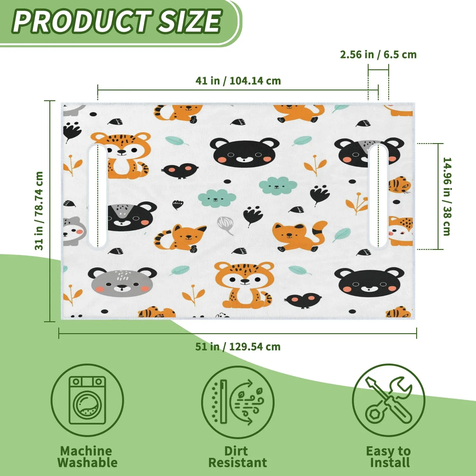 Tiveruda Leopard Golf Cart Seat Cover for Double Seats image 2