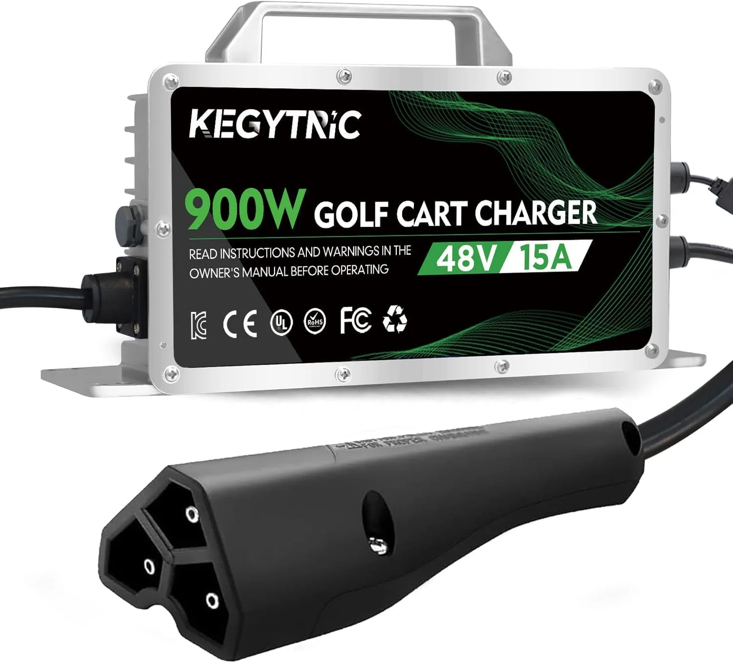 Kegytric 48V 15A Charger for E-Z-GO RXV/TXT Golf Carts