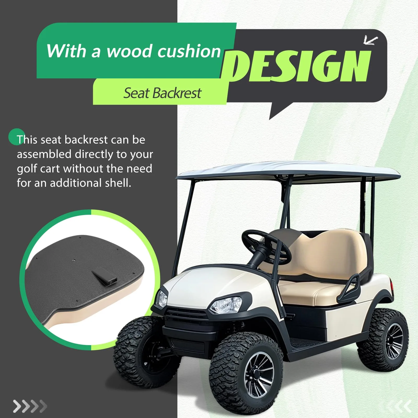 WUTIST GO-4926 Seat Backrest for Club Car Precedent image 3
