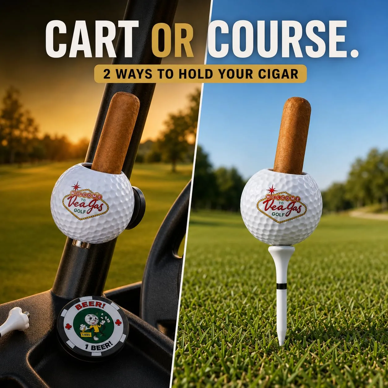 Vegas Golf VGSH Golf Ball Magnetic Cigar Holder for Golf Carts image 4