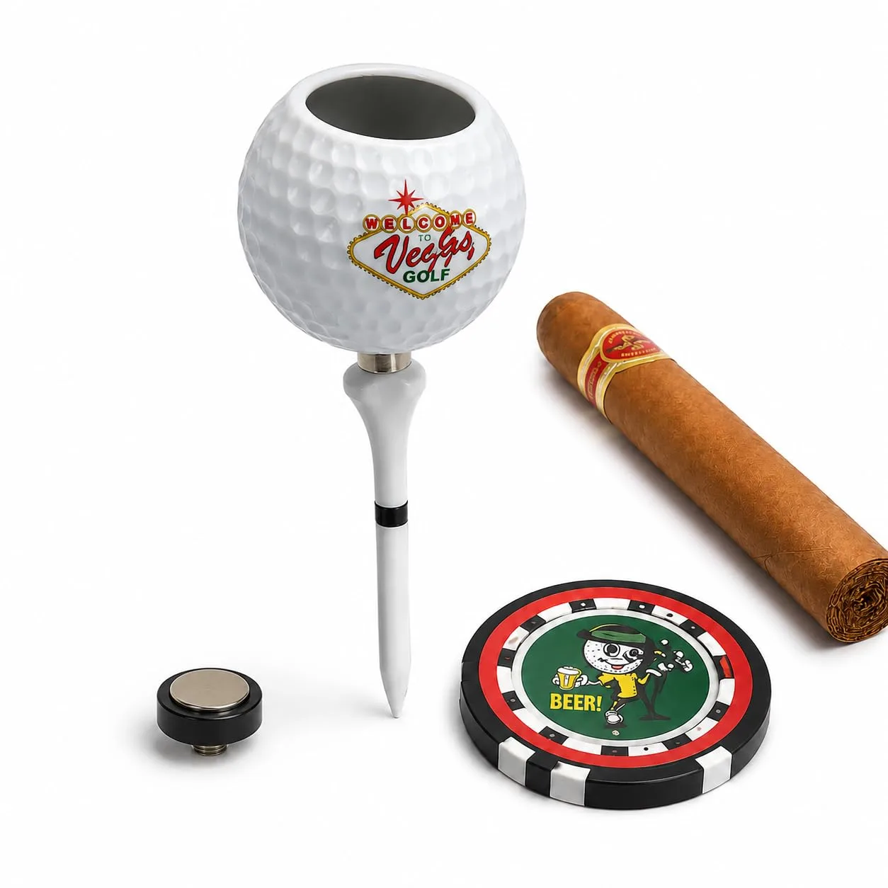 Vegas Golf VGSH Golf Ball Magnetic Cigar Holder for Golf Carts