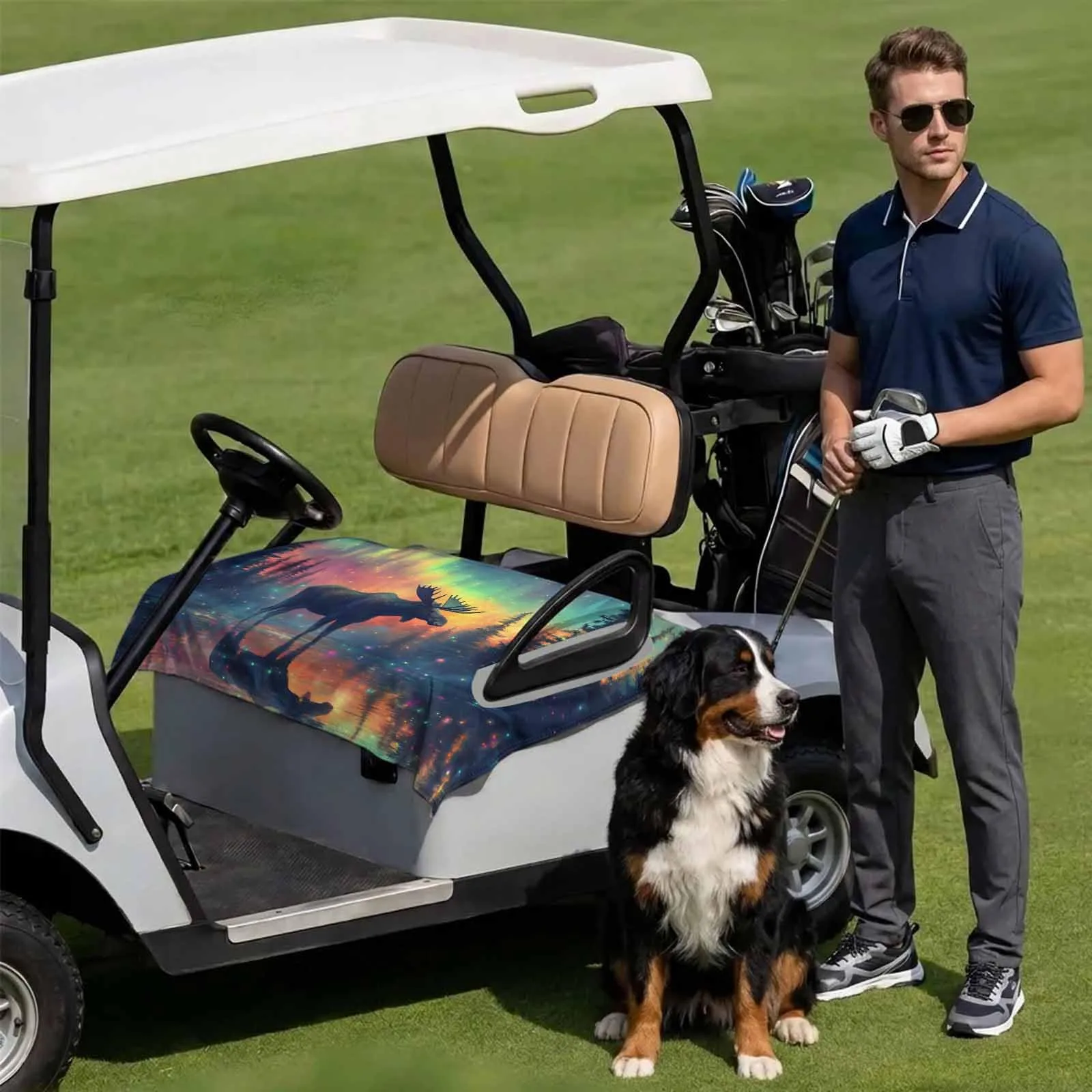 DecorLovee 2-Seater Golf Cart Seat Cover 51 x 31 Inch image 3