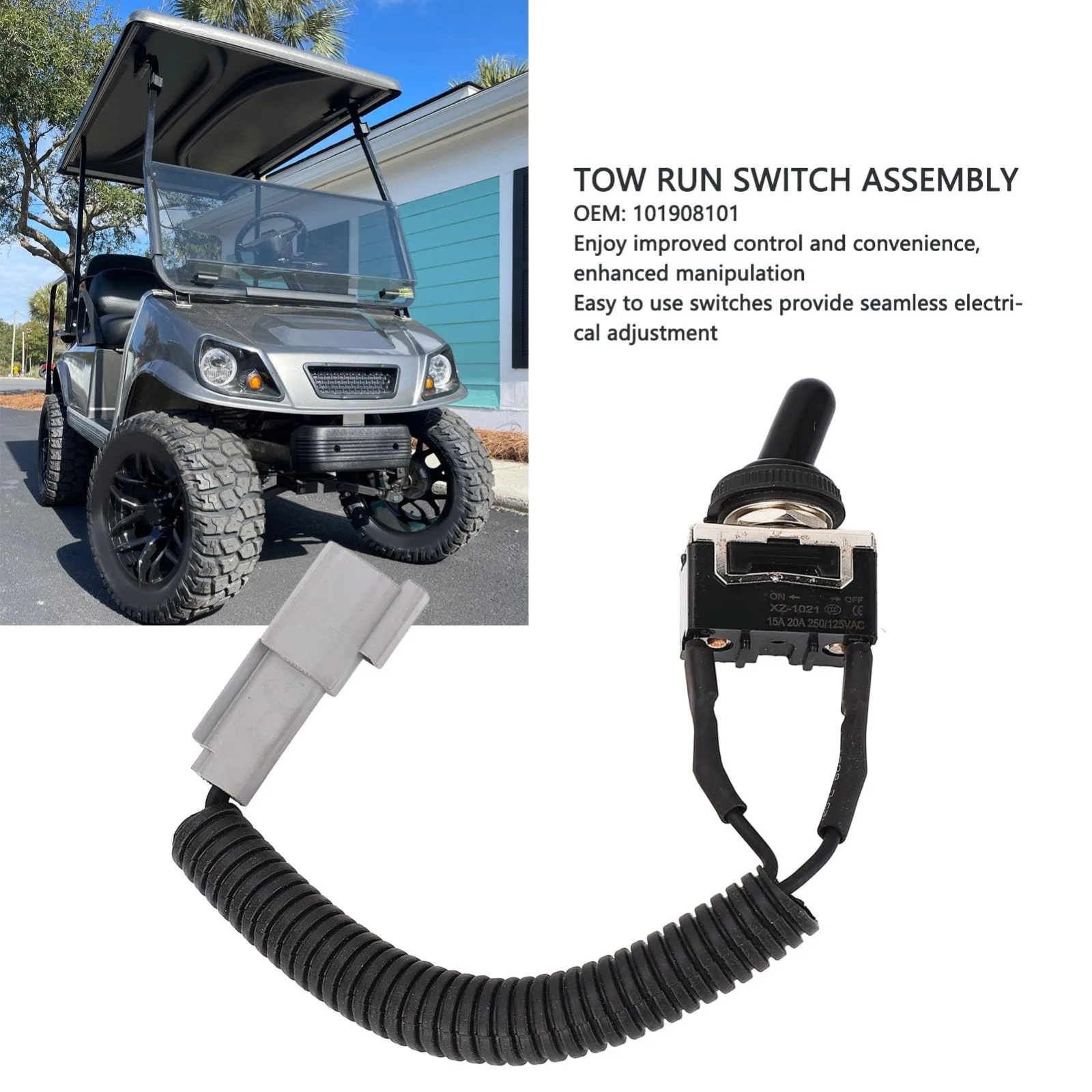 Aramox Tow Run Switch for Car DS 48V Carts image 4
