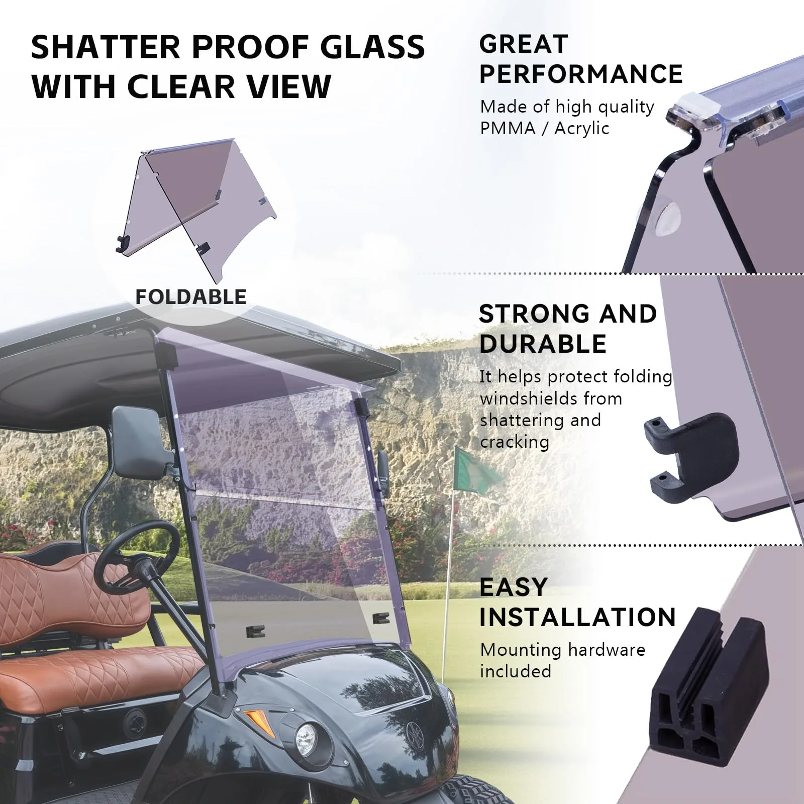 VPAHub R-D2WST Tinted Windshield for Yamaha Drive 2 image 3