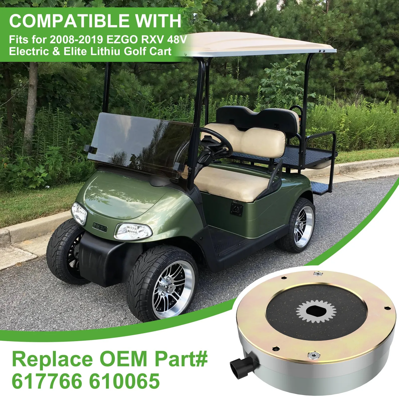 10L0L Motor Brake for E-Z-GO RXV 48V Golf Cart image 3