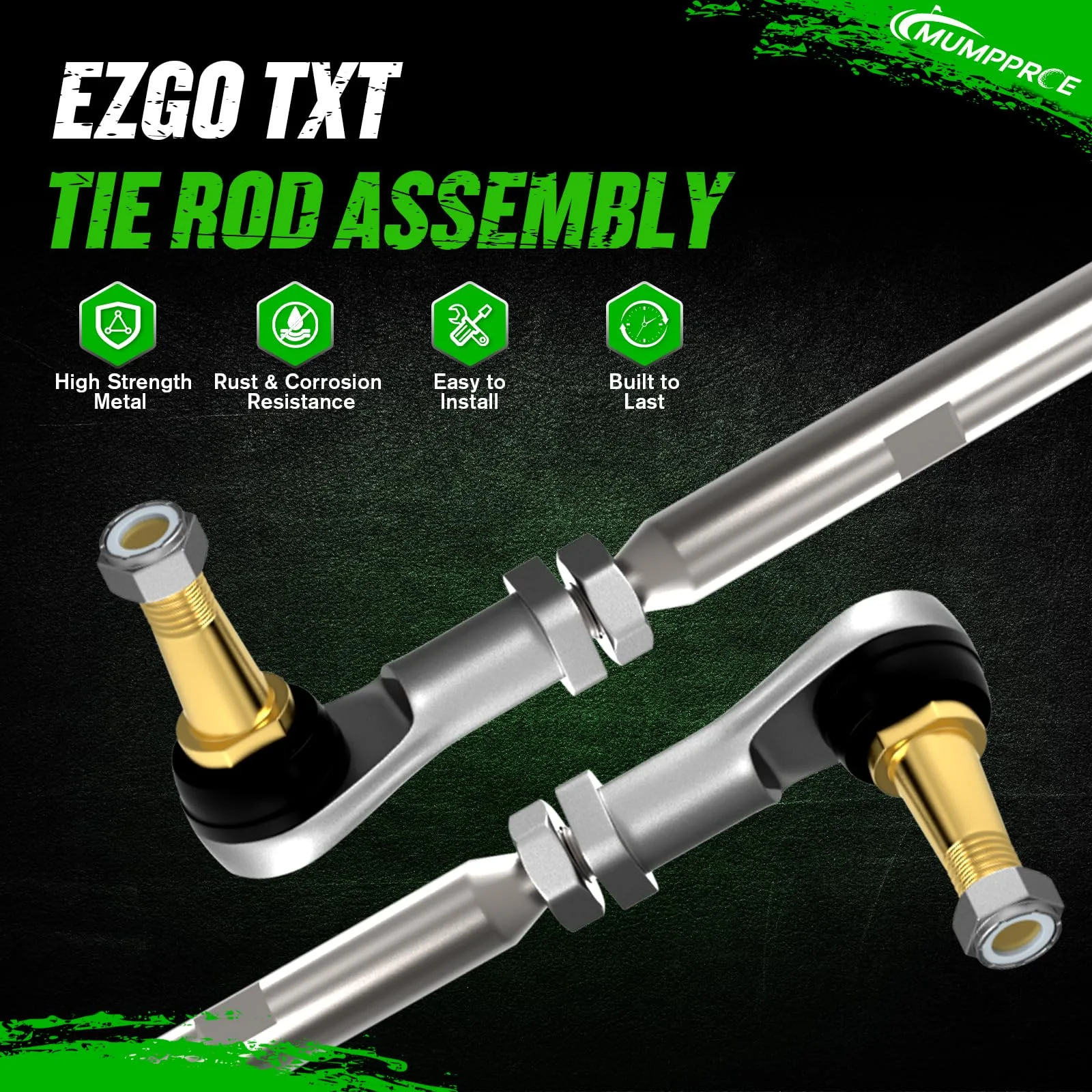 MUMPPRCE Tie Rod Assembly for E-Z-GO TXT Golf Carts image 2