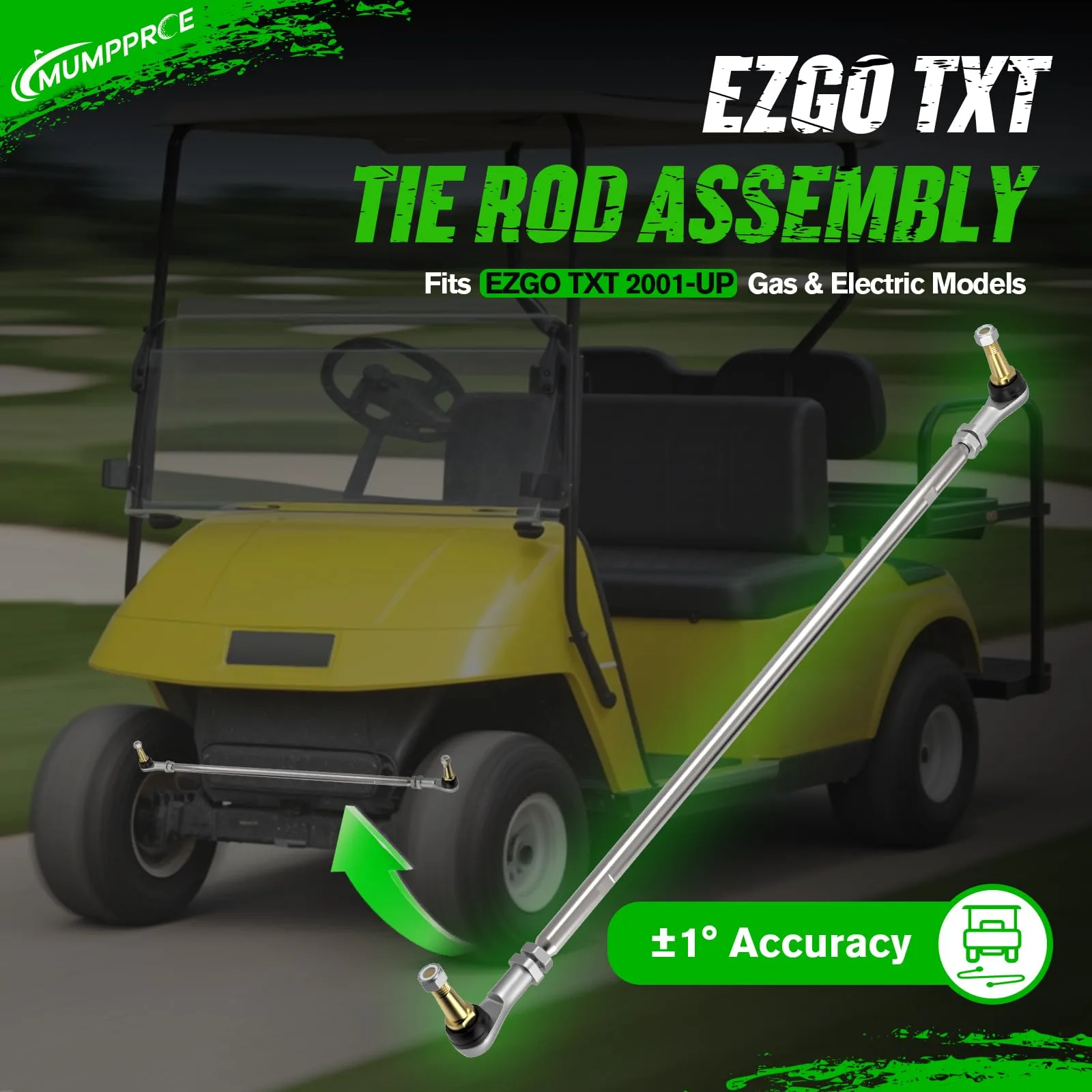 MUMPPRCE Tie Rod Assembly for E-Z-GO TXT Golf Carts image 3
