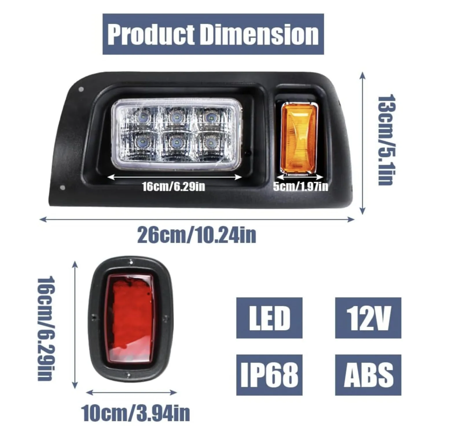 LUXCART DS123 Club Car DS LED Headlight & Taillight Kit (1993+) image 3