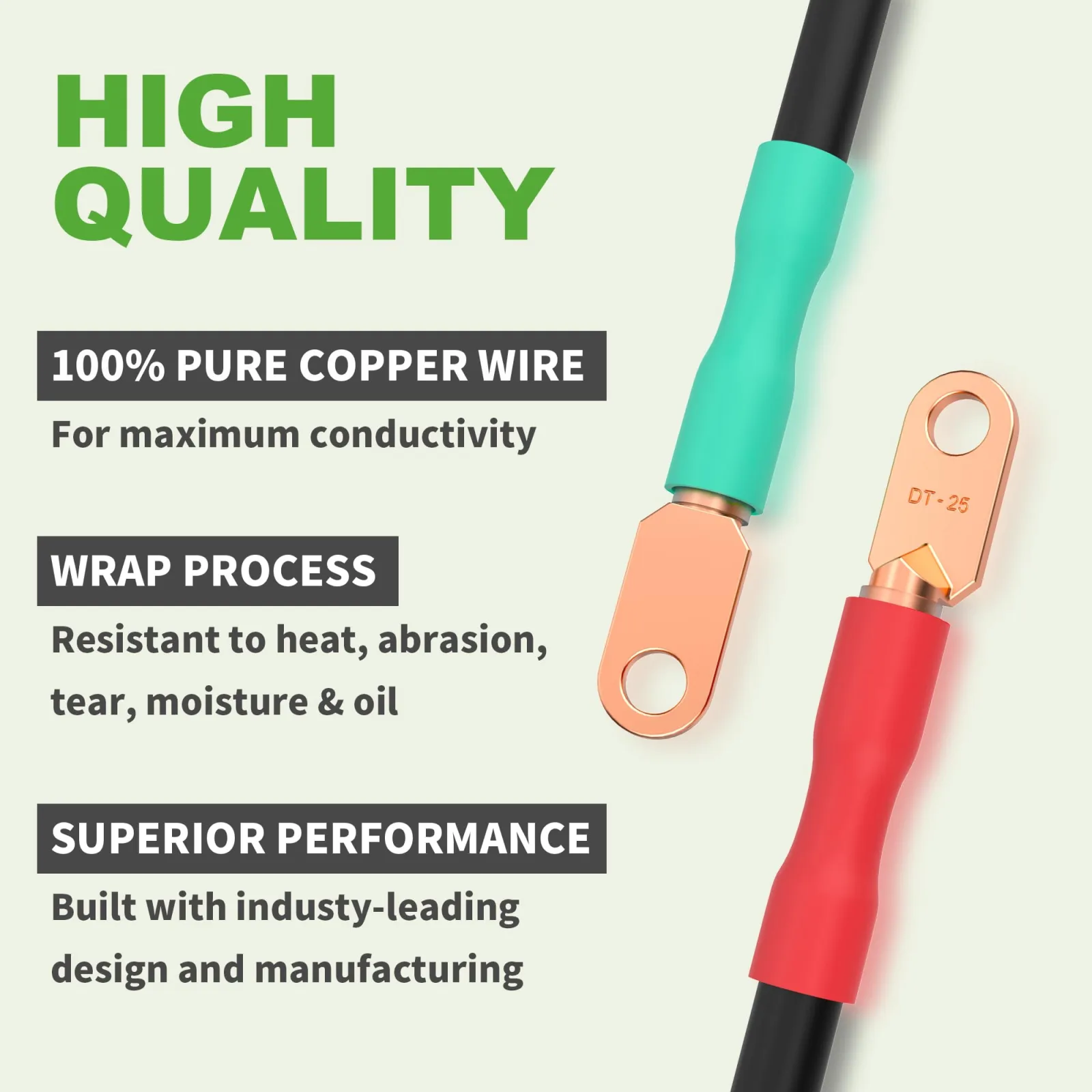 Club Car DS 48V Battery Cable Set, 4-Gauge, 5-Piece image 4