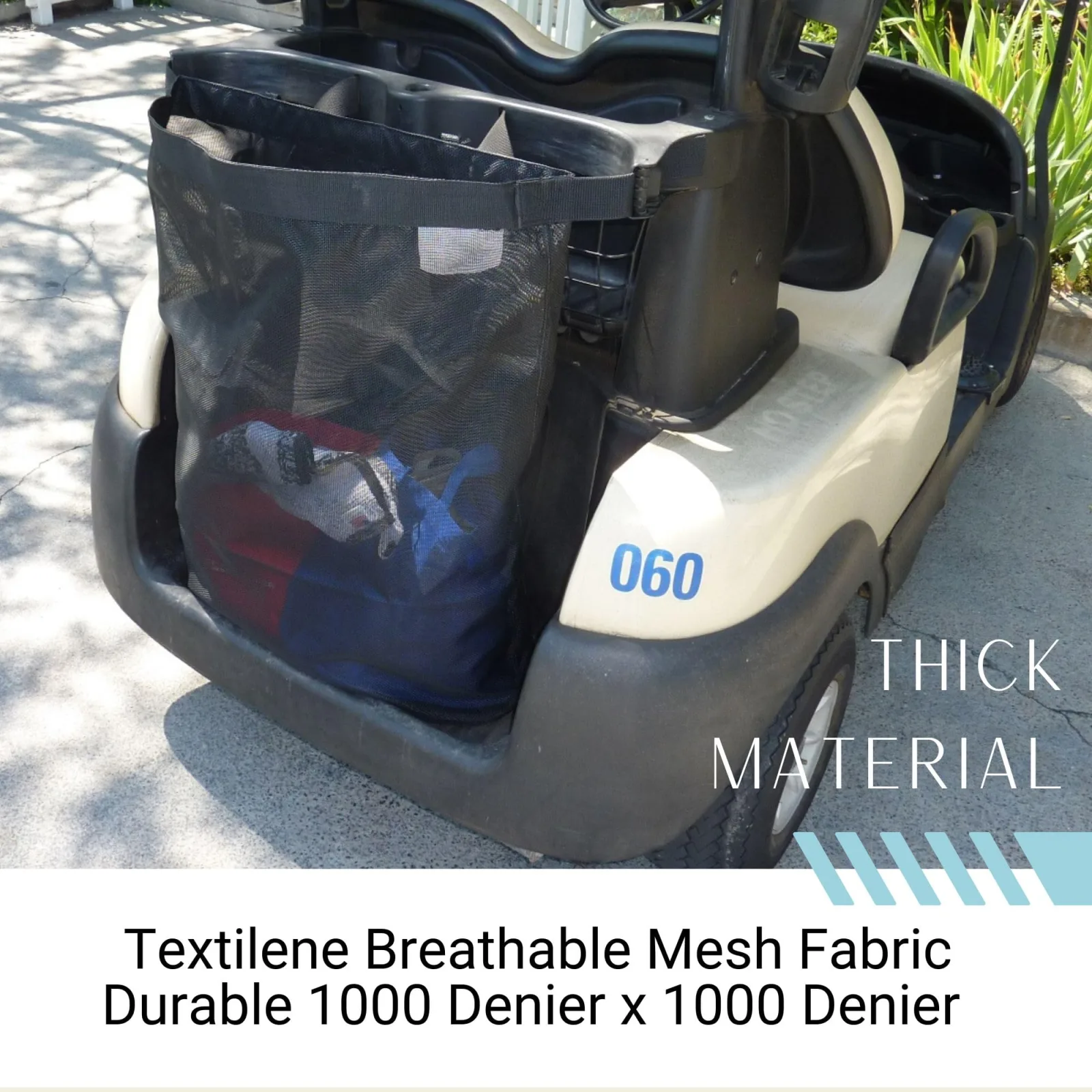 Formosa Covers Rear Cargo Mesh Bag for Golf Carts — 21 x 8 x 31 in image 2