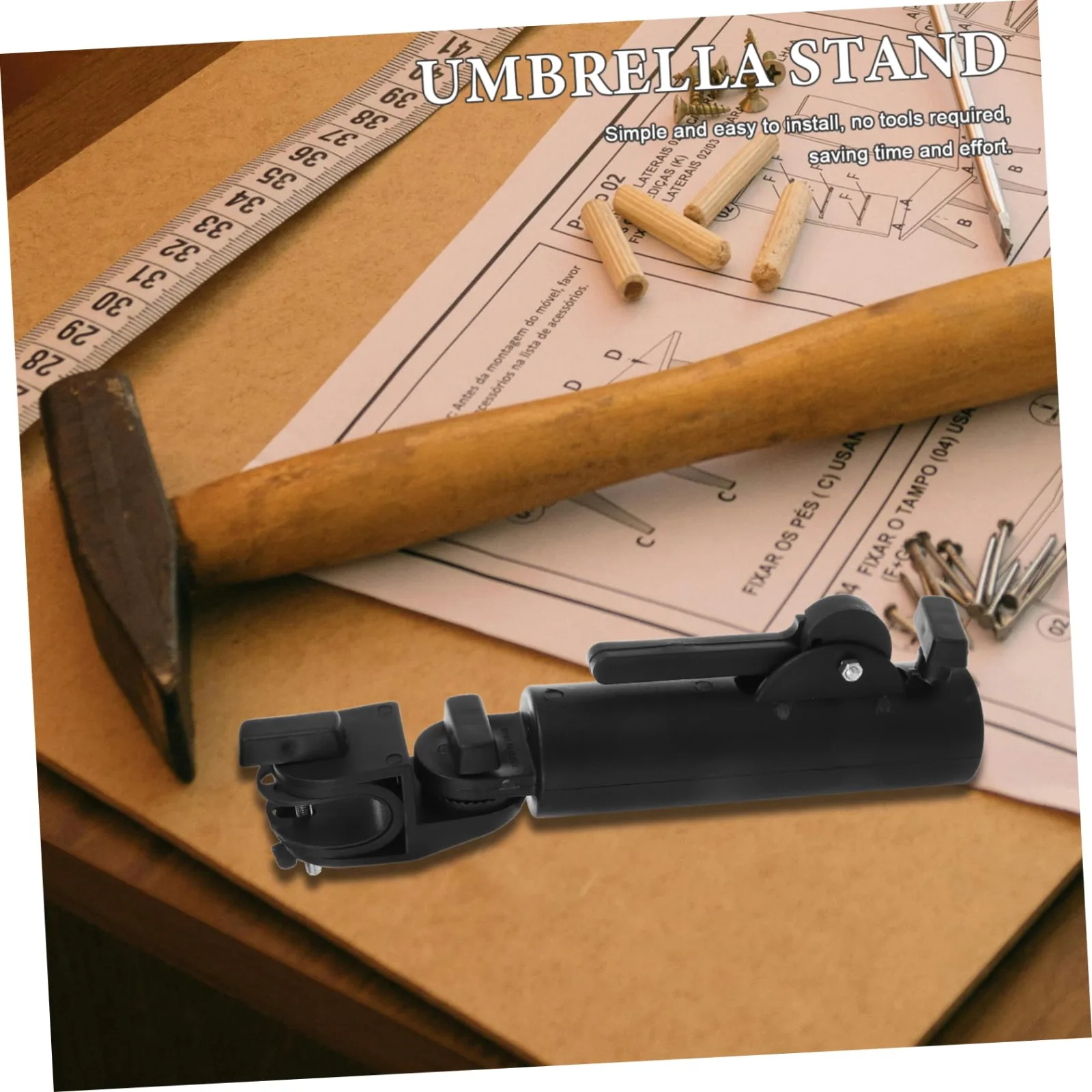Milisten Adjustable Golf Cart Umbrella Holder Clamp image 4