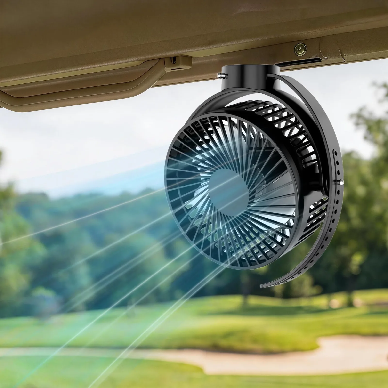 VENSWID Magnetic Golf Cart Fan — 12,000mAh Rechargeable (F176)
