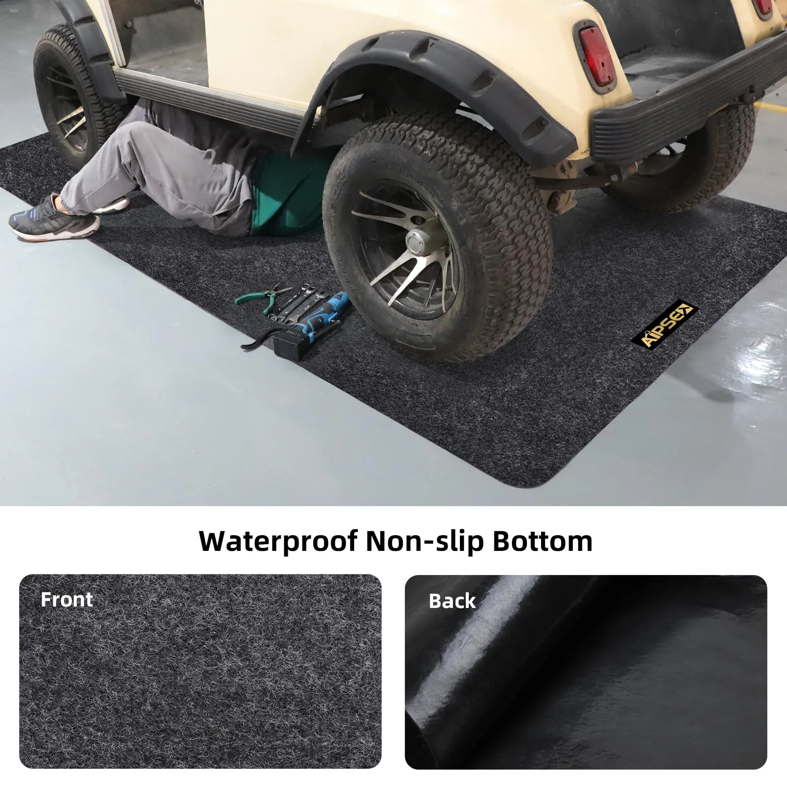 AIPSET Golf Cart Garage Floor Mat, 109.4 x 59 in. image 2