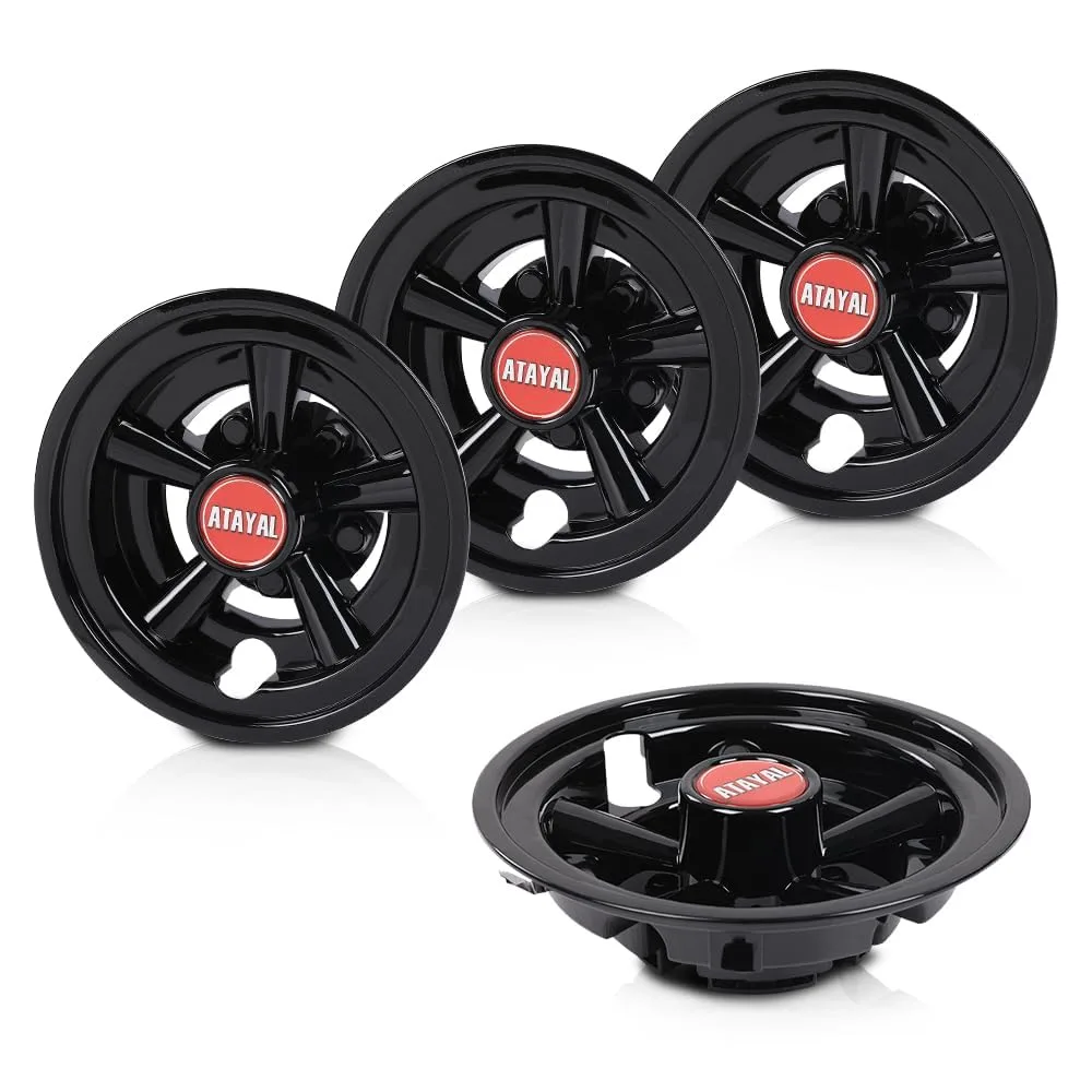 PIT66 8-Inch Golf Cart Wheel Covers Hub Caps, Set of 4