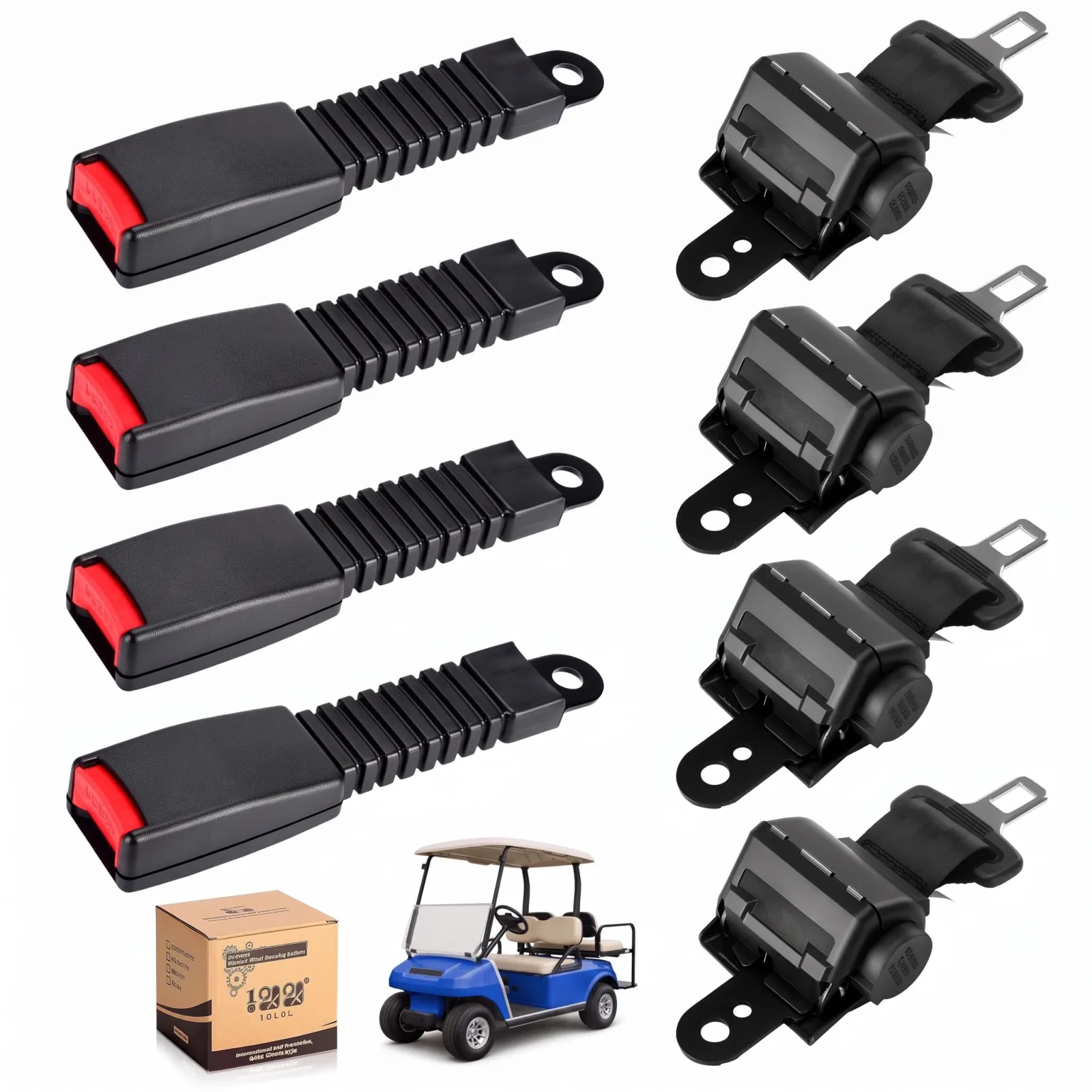 10L0L 42-Inch Retractable Golf Cart Seat Belt Kit