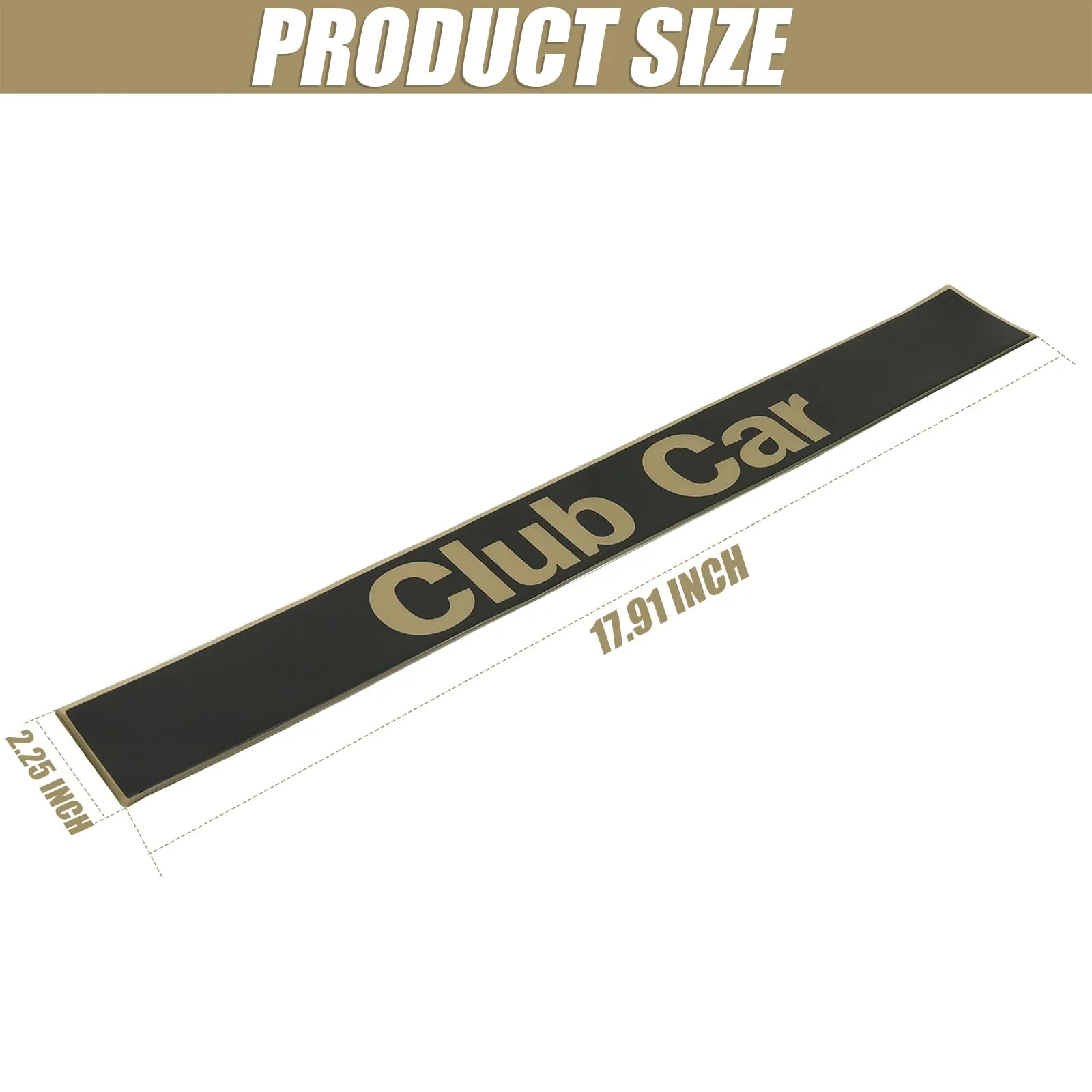 HOGUCAL Black Gold Name Plate Emblem for Club Car DS image 3