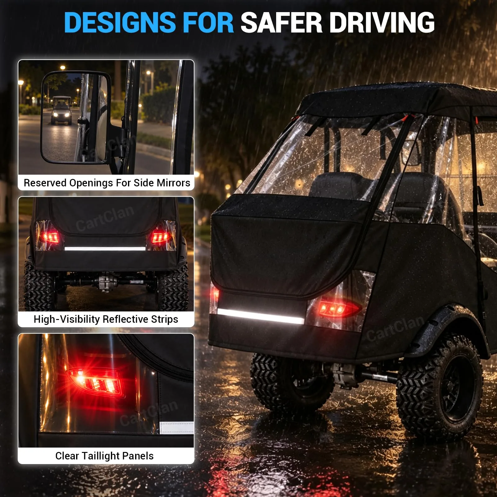 CartClan CT-0244 Club Car Precedent Golf Cart Enclosure image 3