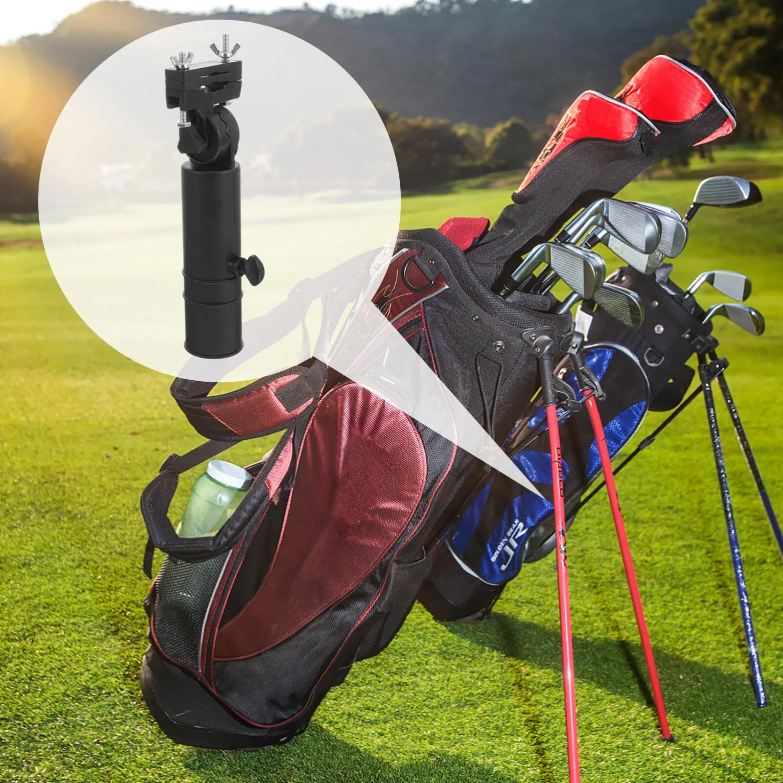 EXCEART Golf Cart Umbrella Holder Stand, Black Plastic (143728IUOPZO2) image 2