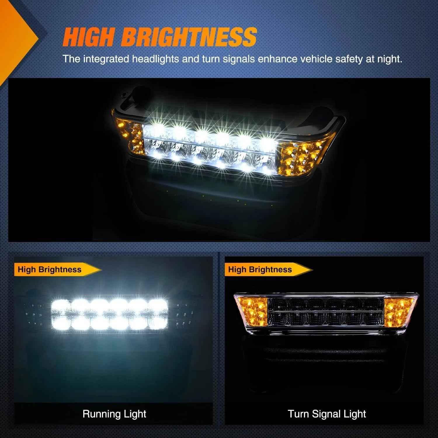 Nilight TL-637 LED Headlight for Club Car Precedent image 3