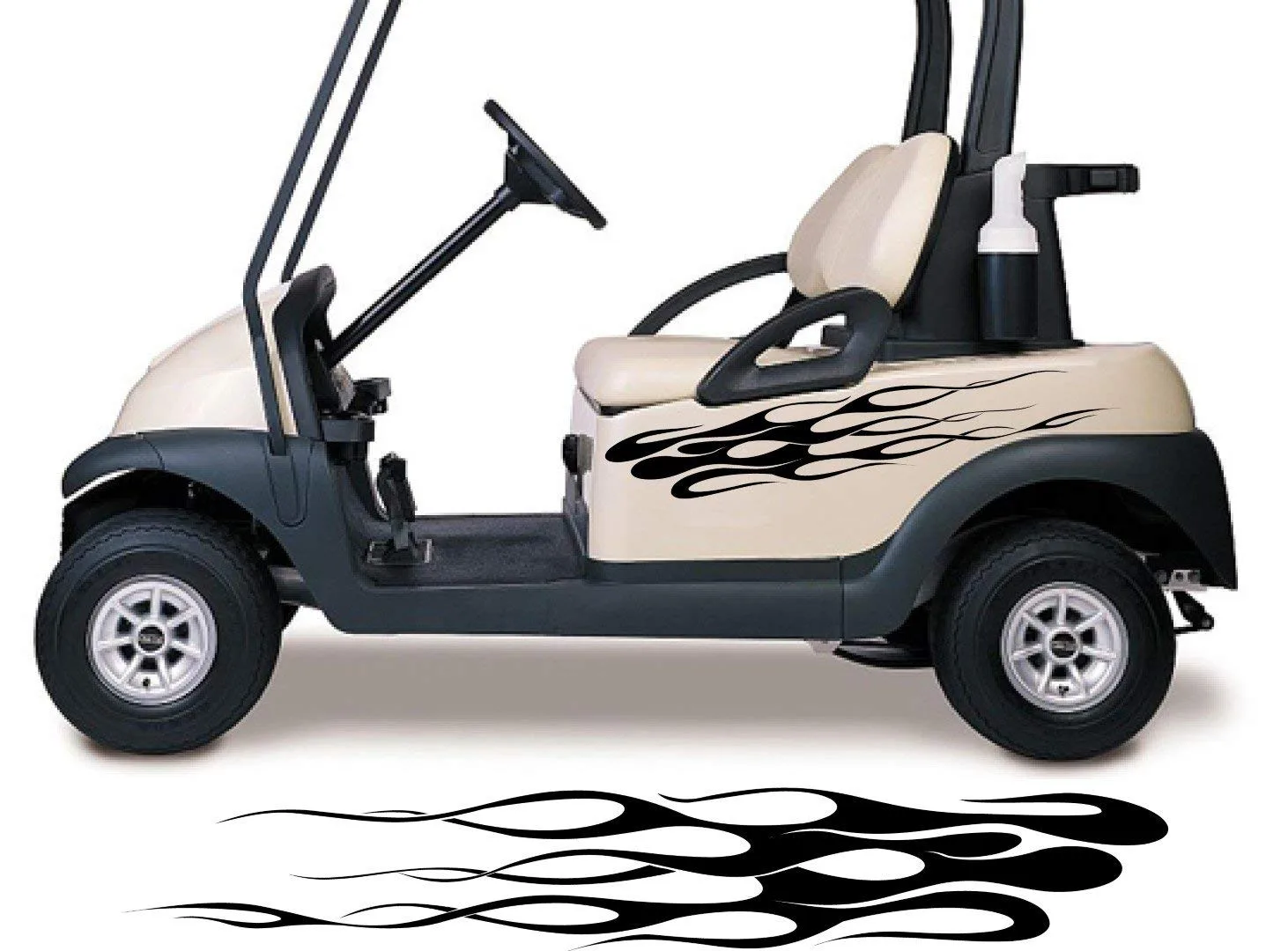 StickerChef Tribal Flame Golf Cart Decals