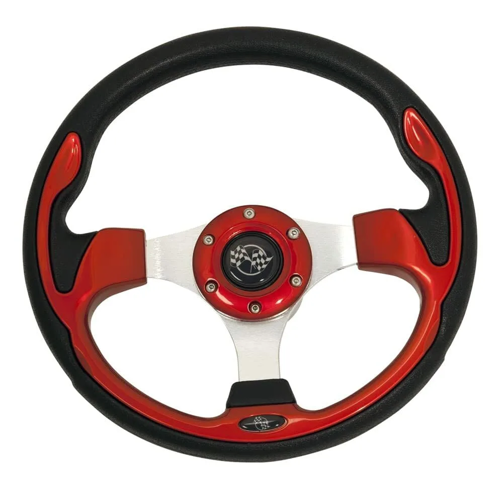 GTW 12.5-Inch Woodgrain Steering Wheel for Yamaha Golf Carts image 2