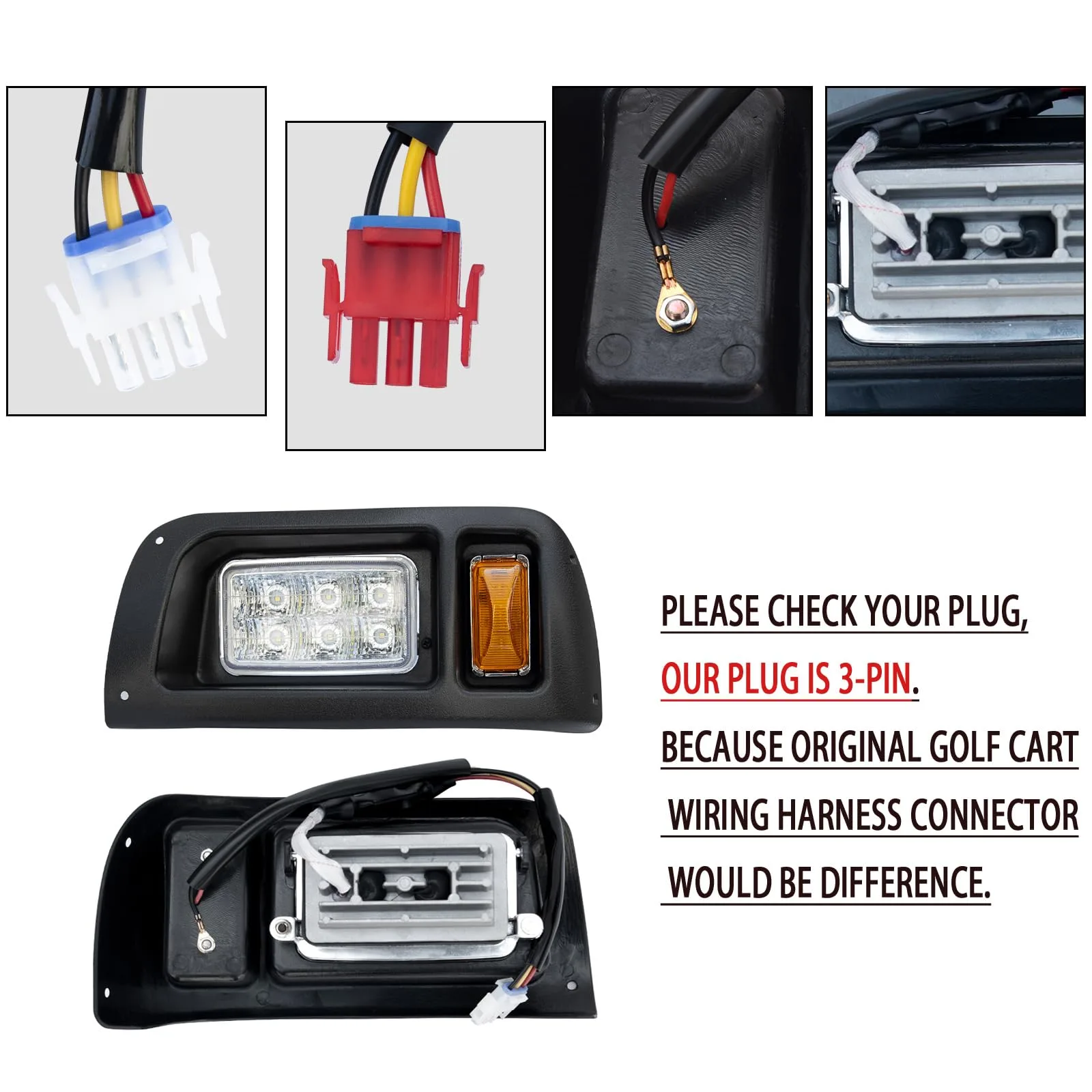 Shu-Ran LED Headlight Kit for Club Car DS (1993+), 12V image 2
